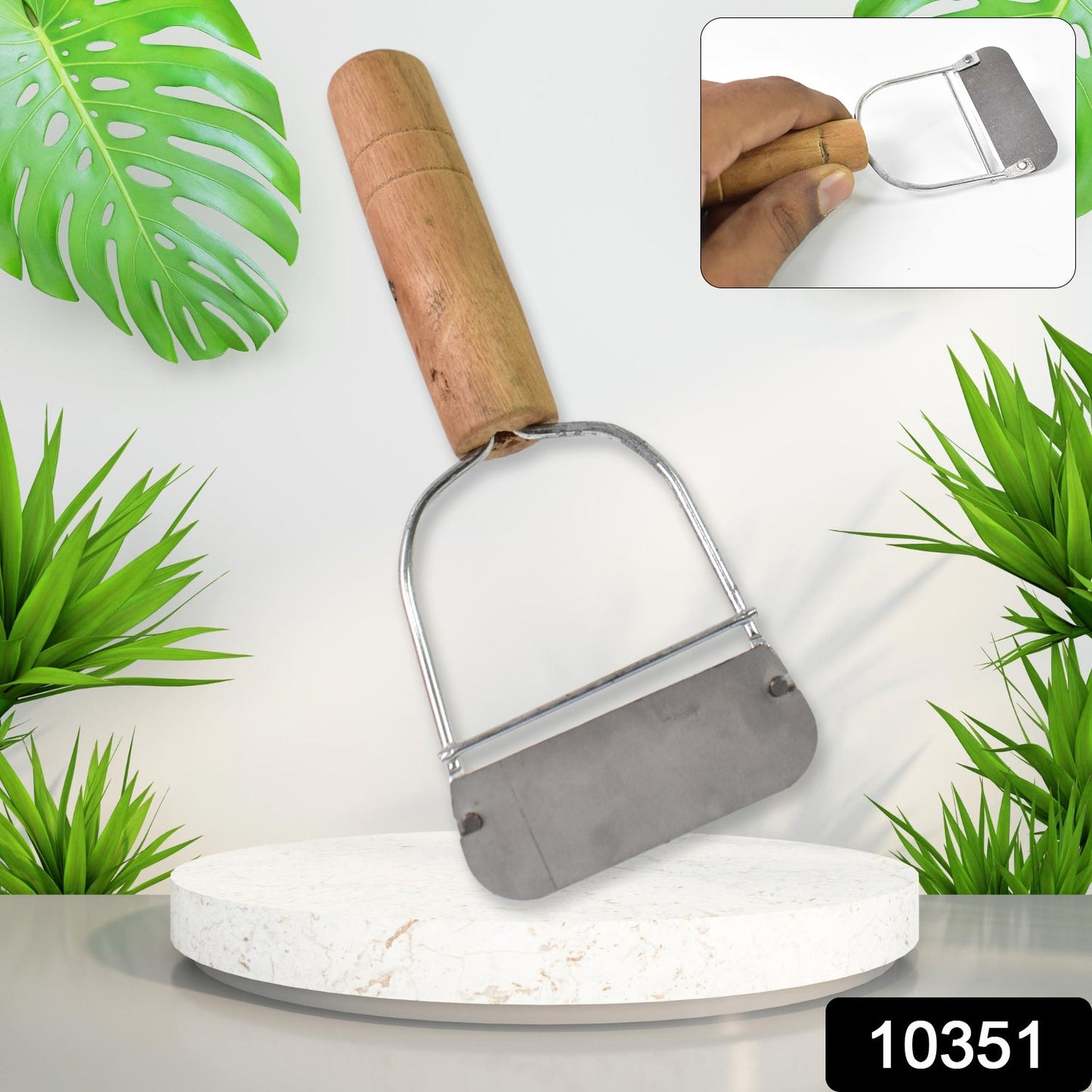 Wooden Handle Metal Vegetable Cutter Peeler Slicer (1 Pc) Wukusy