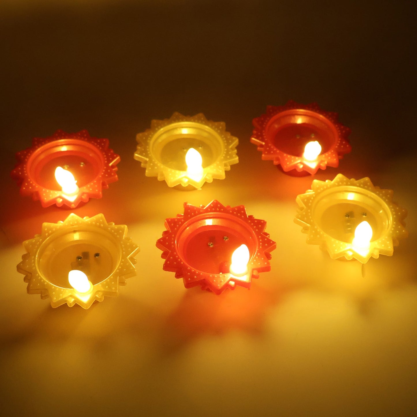 Water Sensor Led Diya Set (6 Pc) Wukusy