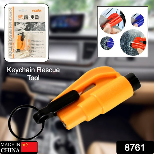 2 In 1 Emergency Safety Cutter With Key Chain Small Portable Handy Emergency Safely Glass Breaking  Seat Belt Cutting Keychain Tool Wukusy