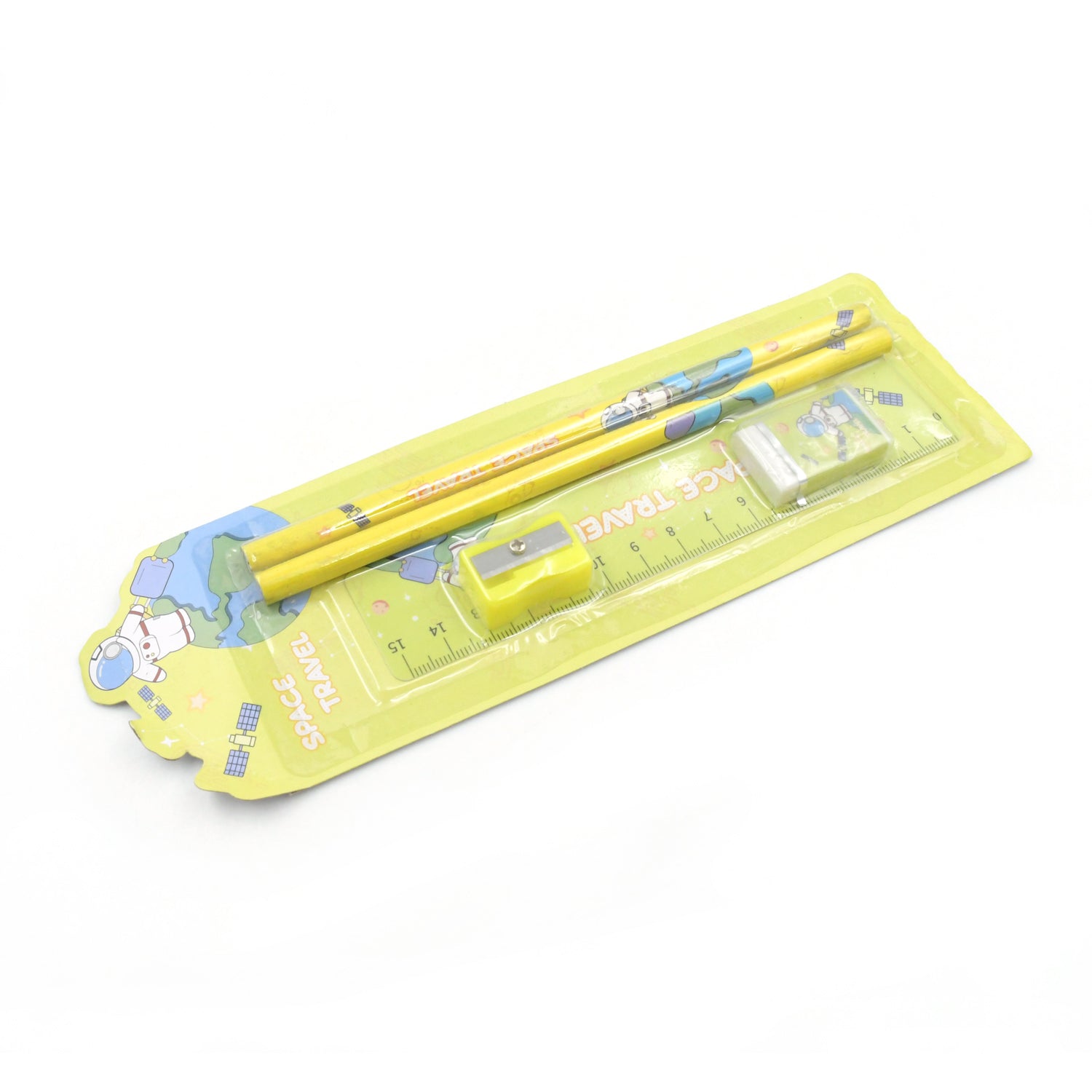 4560 Wooden Pencil Set Stationary Set 5 In 1 Items Educational Item For School Going Kids Stationary Set For Girls Boysstationary For Schoolgift Pack For Girls Kidsbirthday Gift Kids (5 Pc Set Wukusy