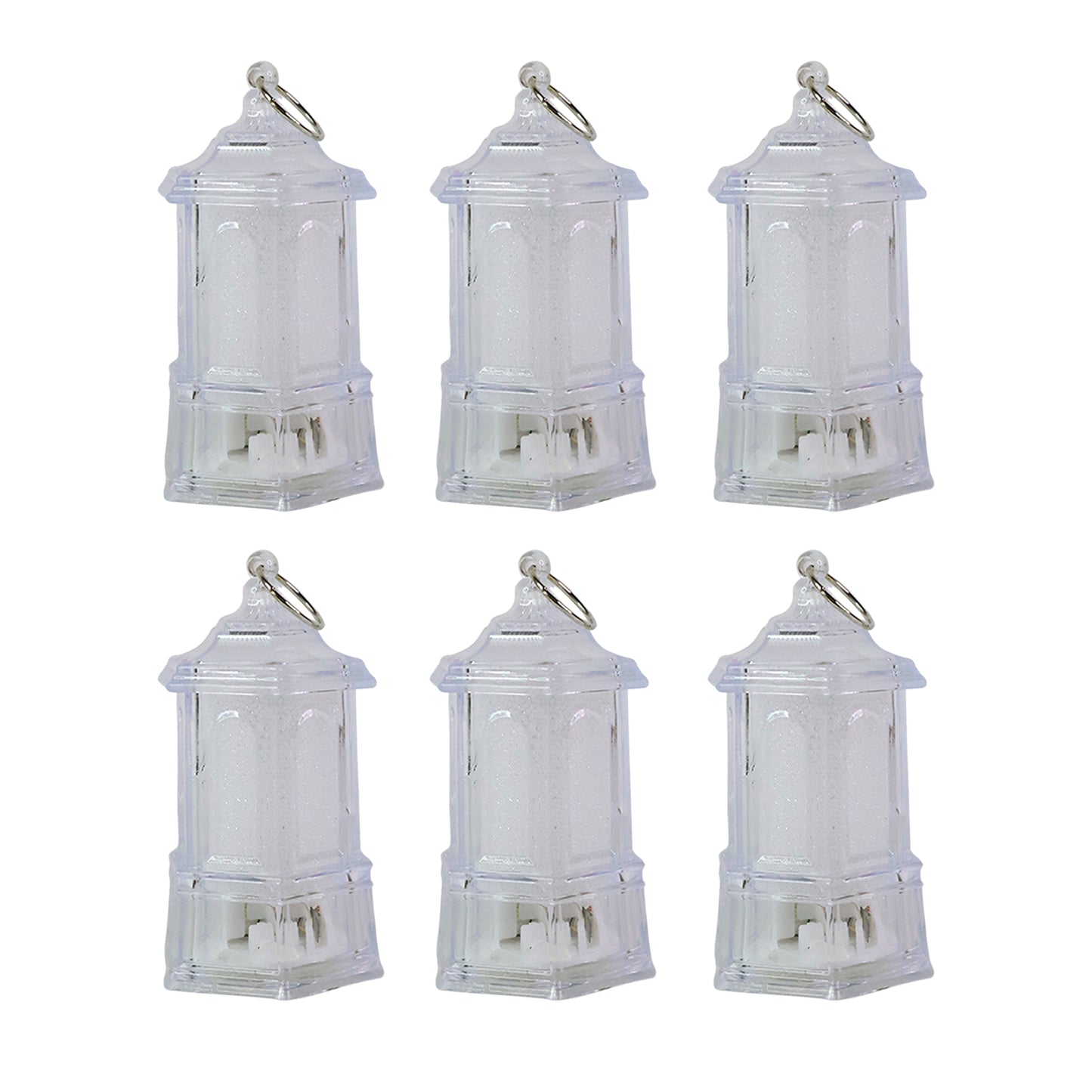 Led Hanging Lantern Style Decorative Flameless Candles (6 Pc)