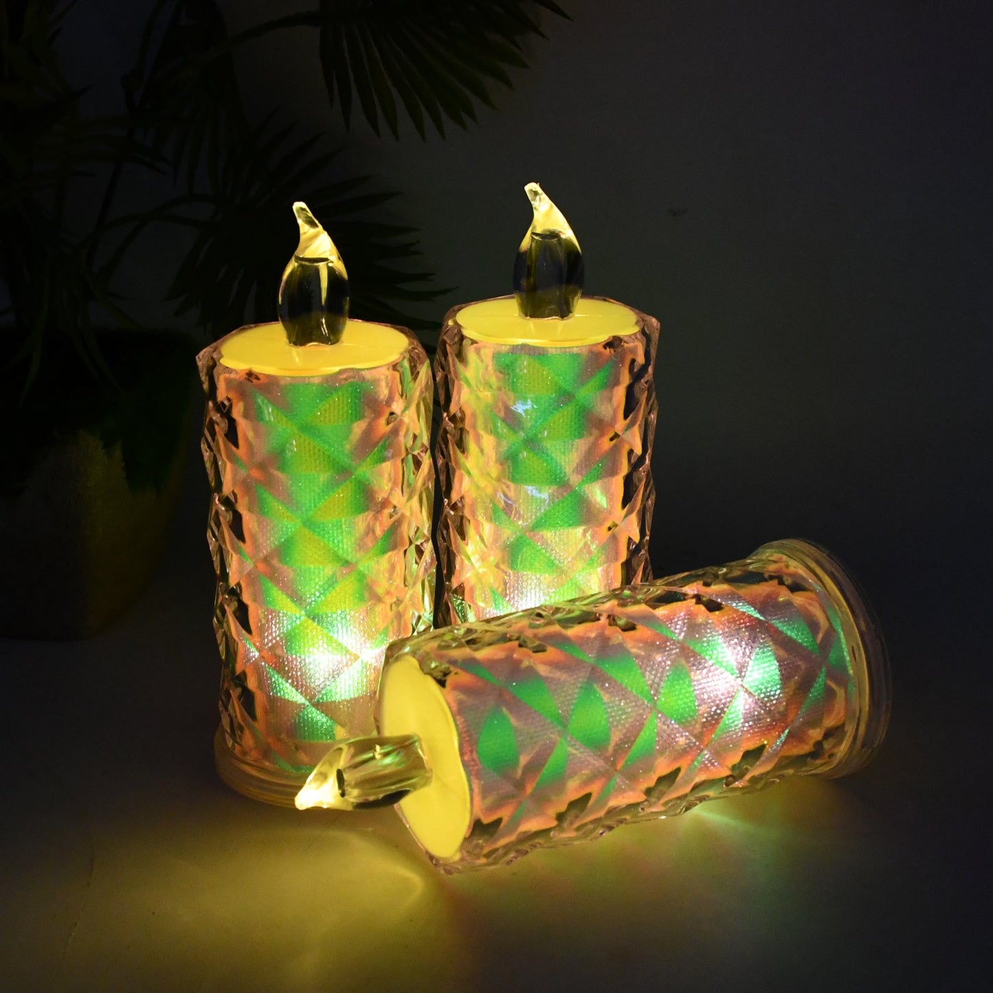 Led Flameless Decorative Candle Lights (3 Pc Set) Wukusy