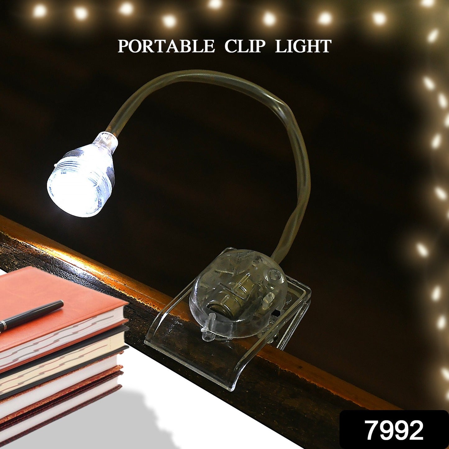 7992 Clip Light Portable Clip Light Transparent Clip Light Outdoor Indoor Use Wukusy