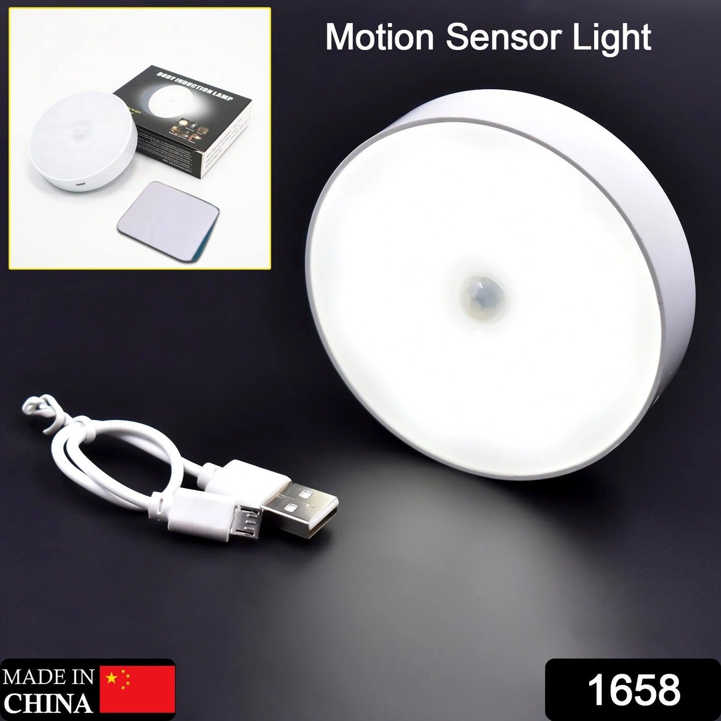 Round Shape 8 Led Motion Sensor Induction Led Light Wukusy