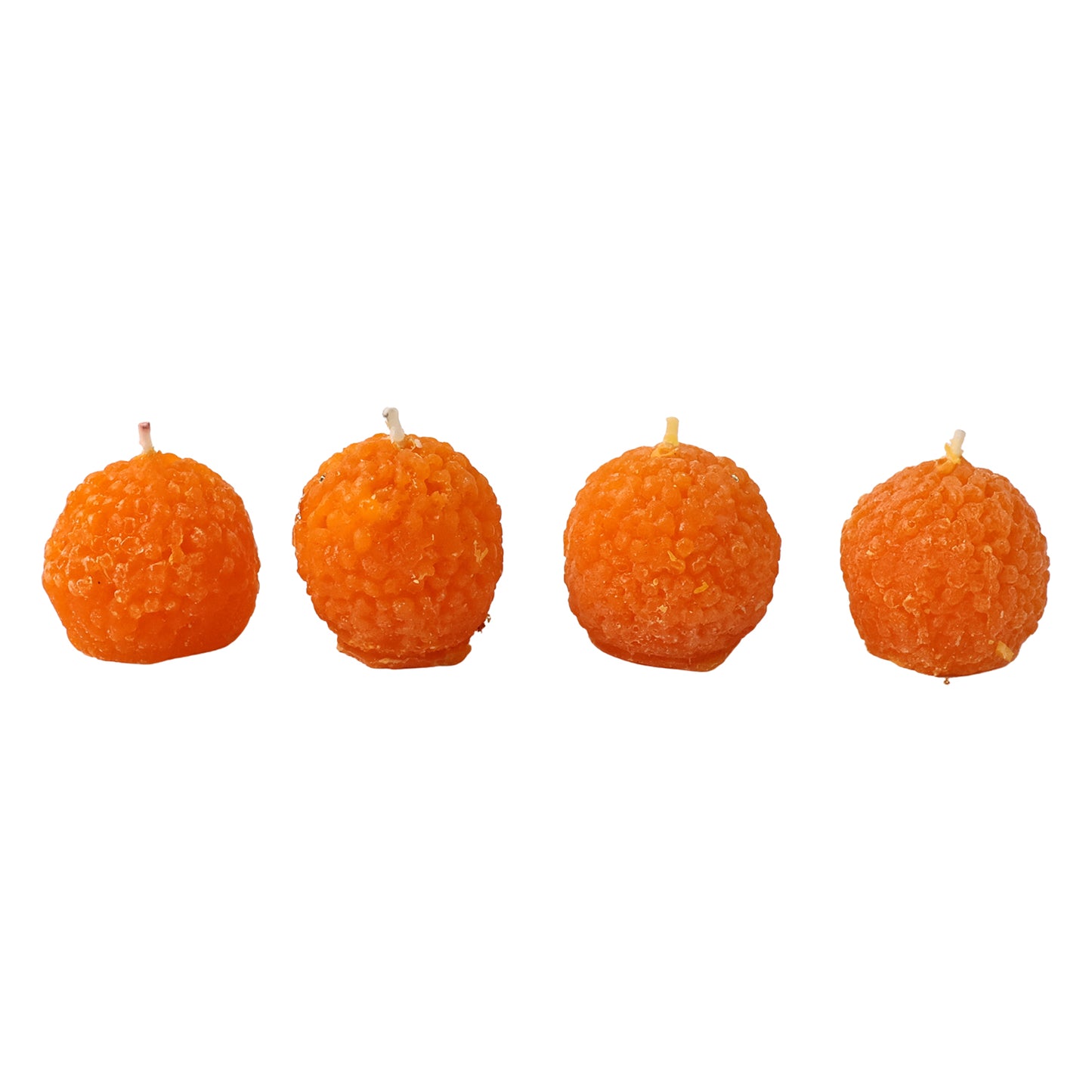 Laddu Shaped Decorative Wax Candles (4 Pc Set)