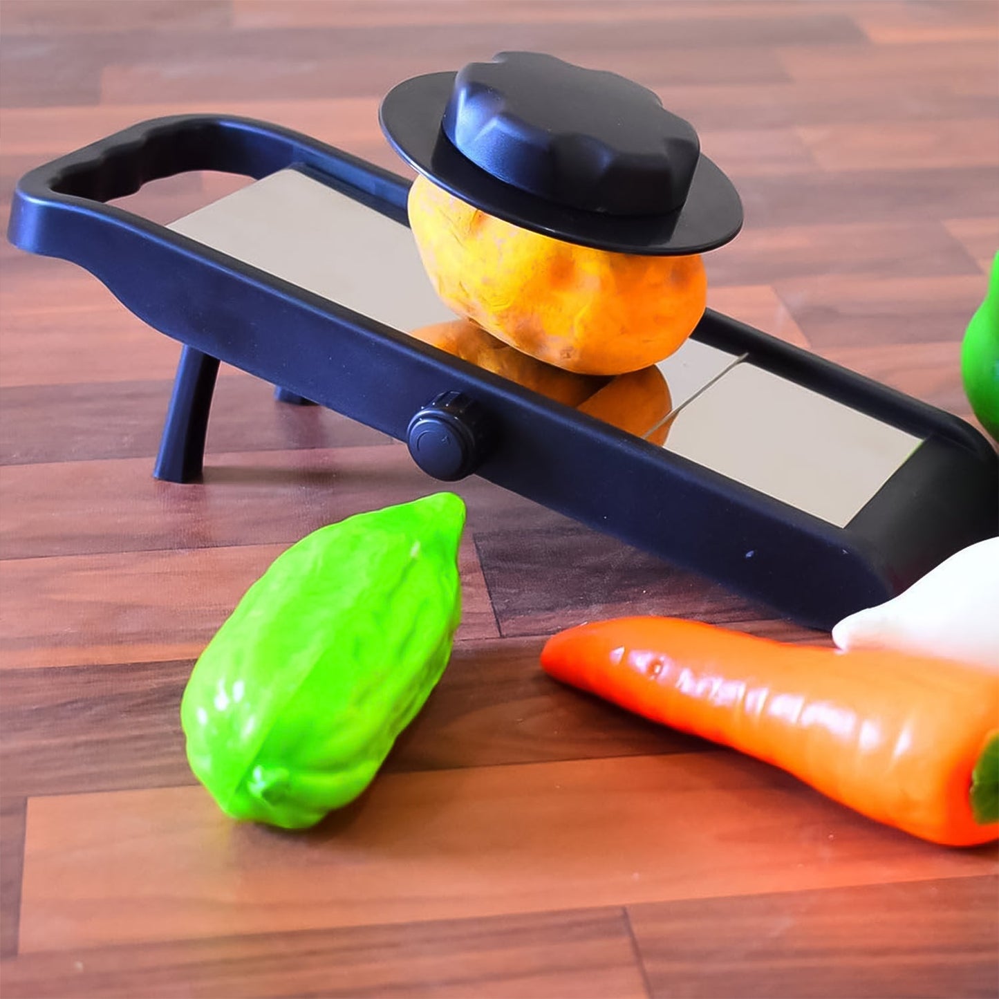 Adjustable Slicer Stainless Steel And Plastic Premium Multipurpose Potato Onion Slicer And Grater (1 Pc) Wukusy