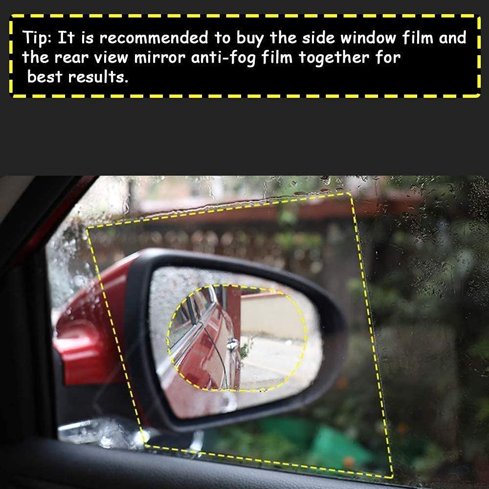 Anti Fog Anti Scratch Interior Rearview Car Mirror Film Waterproof Hd Clear Protective Sticker Film For Safe Driving Car Mirrors Side Windows Wukusy