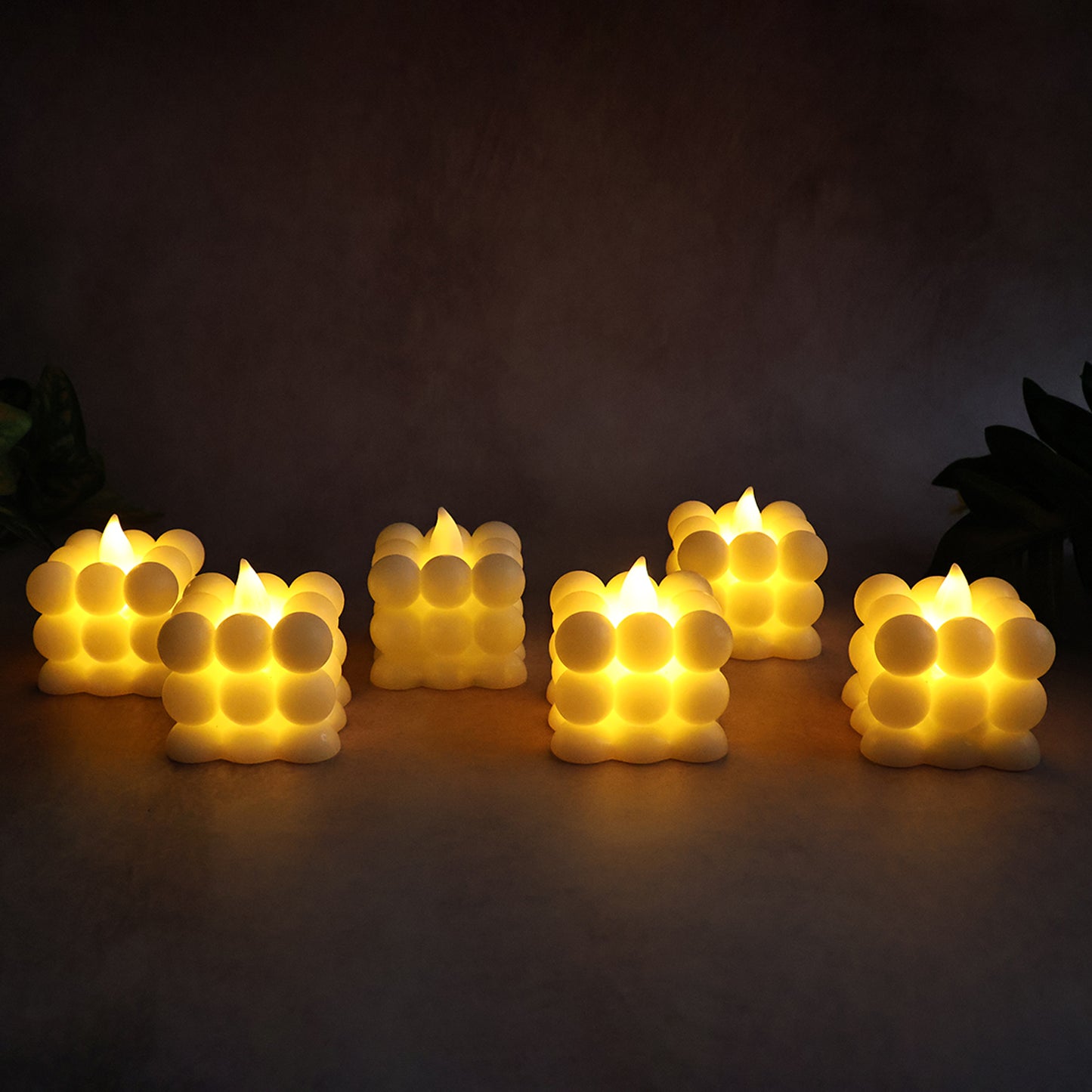 Decorative Led Bubble Candles (6 Pc Set)
