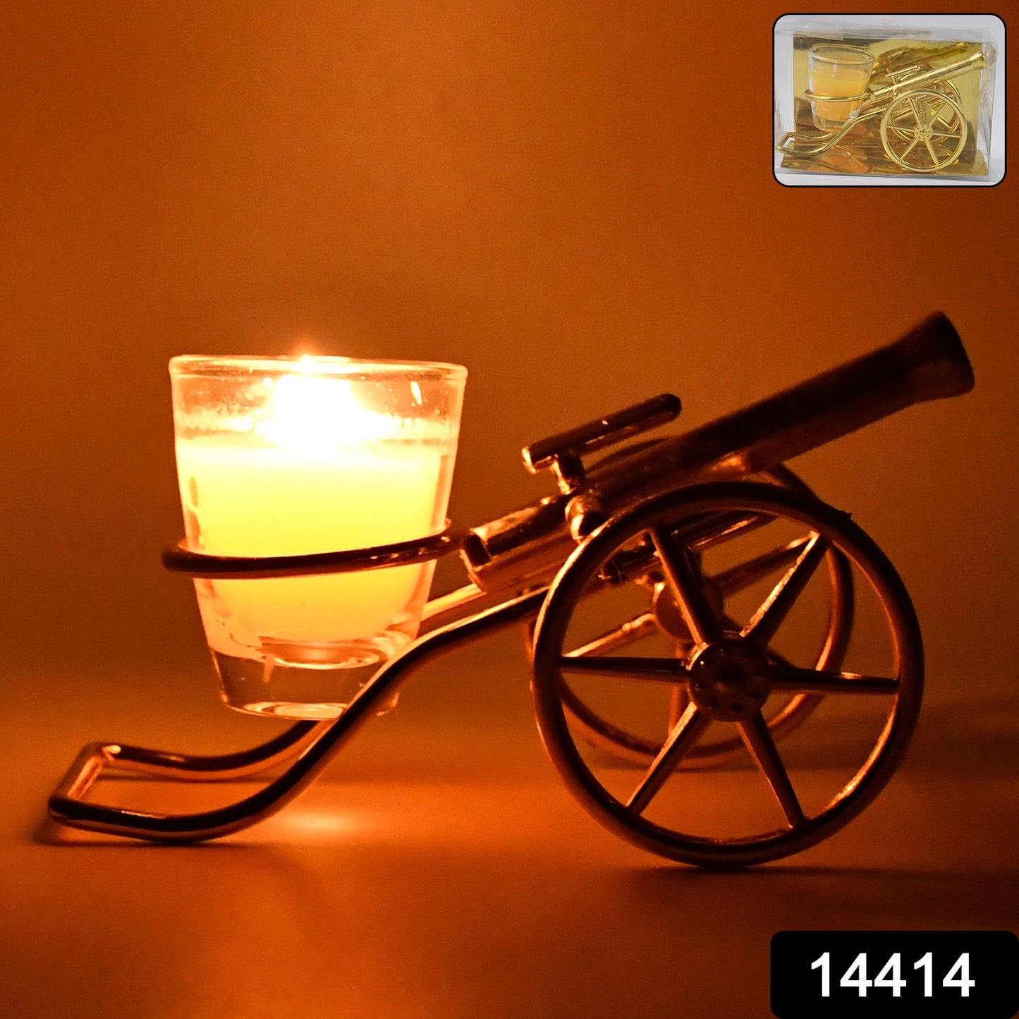 Top Cannon Tealight Holder Candle Holder (1 Pc)