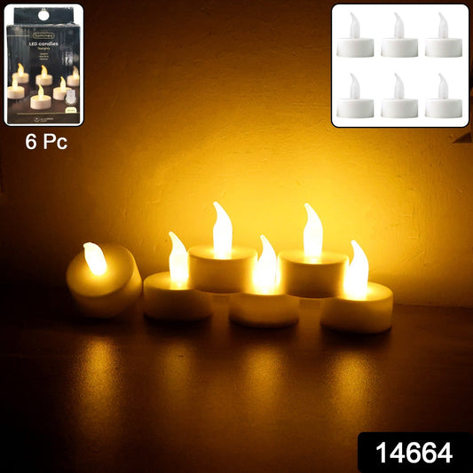 Led Flameless Tealight Candles Lights (6 Pc) Wukusy