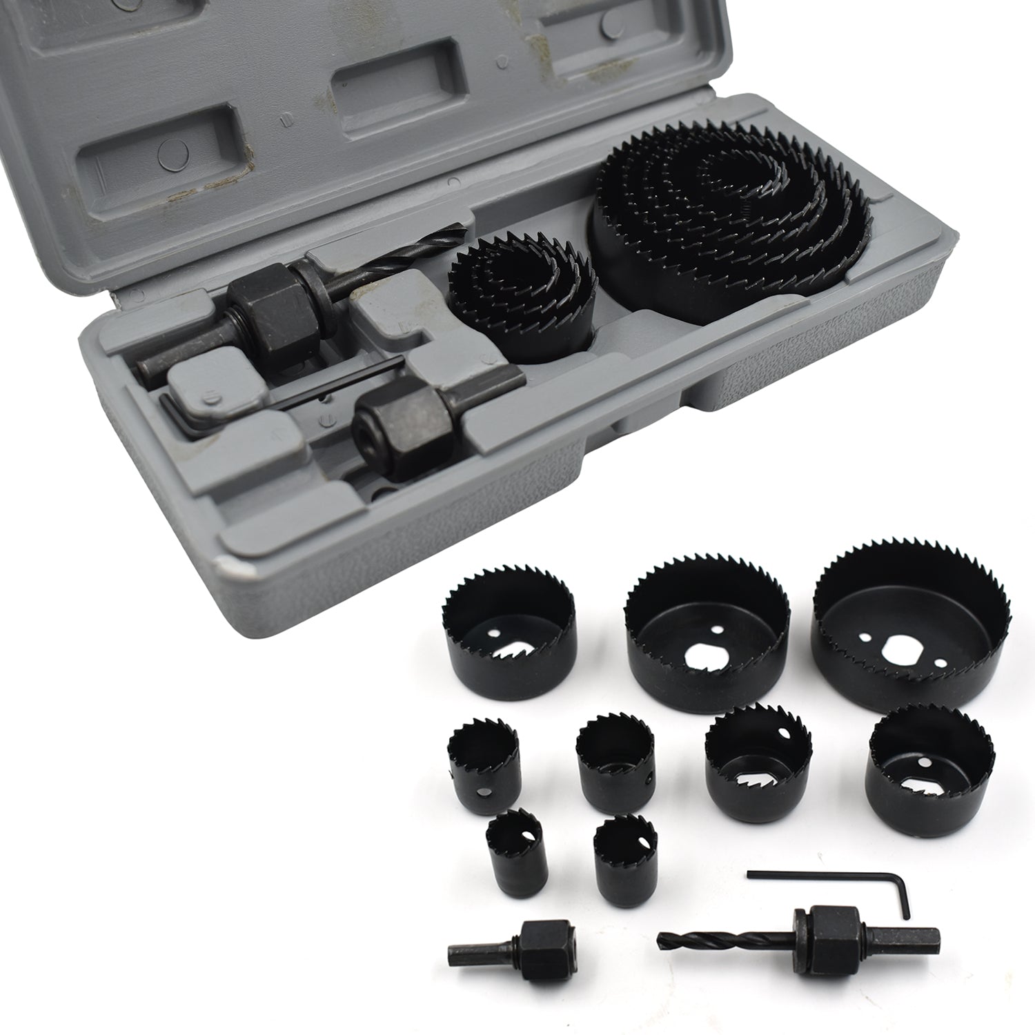 12 Pcs 19-64mm Hole Saw Kit Wukusy