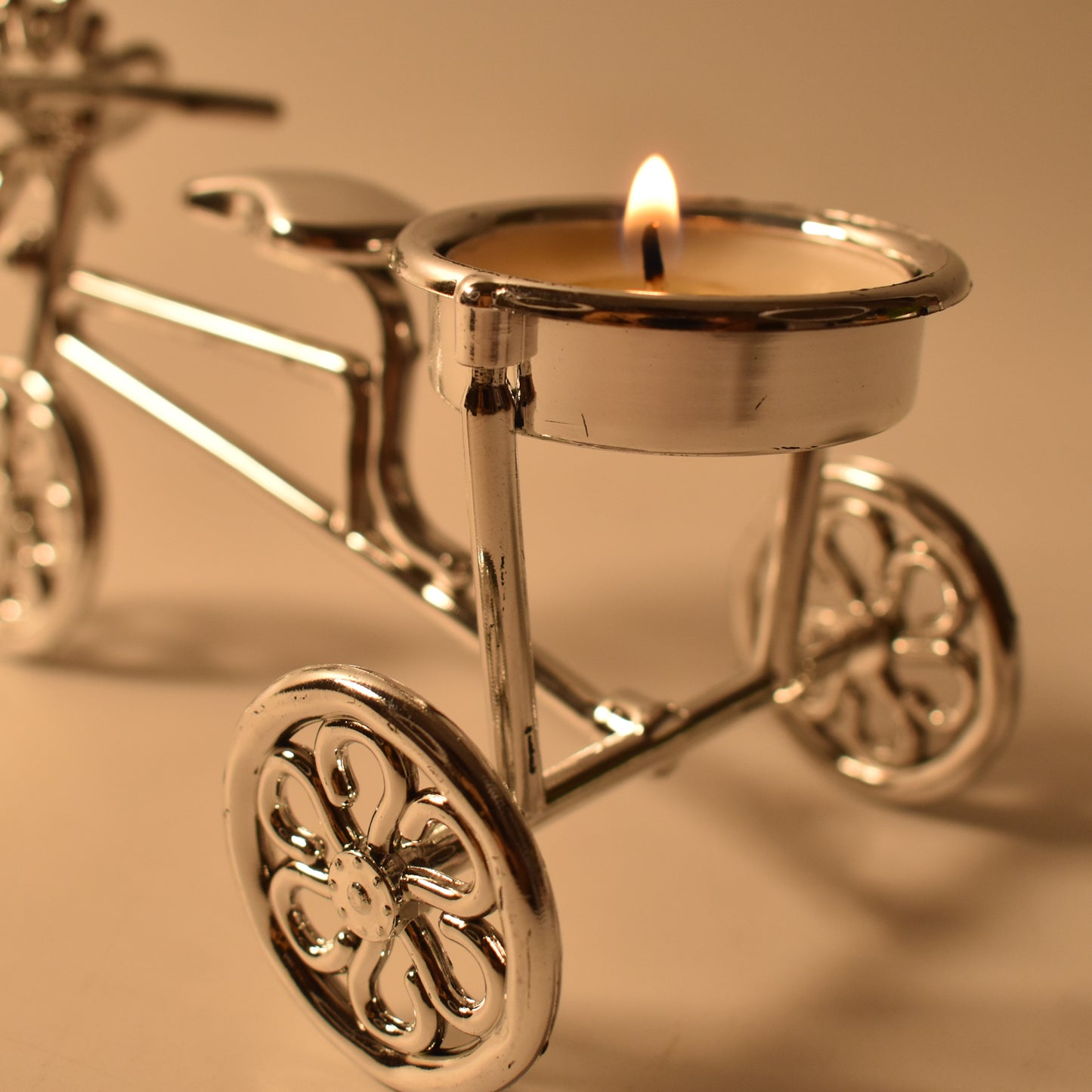 Cycle Tealight Holder Candle Holder Decorative Candle (1 Pc)