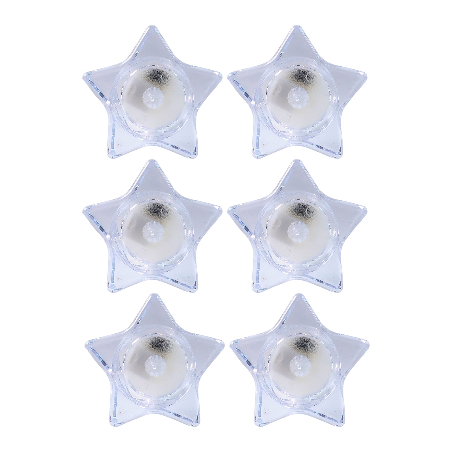 Flameless Star-shaped Led Candles (6 Pc Set)