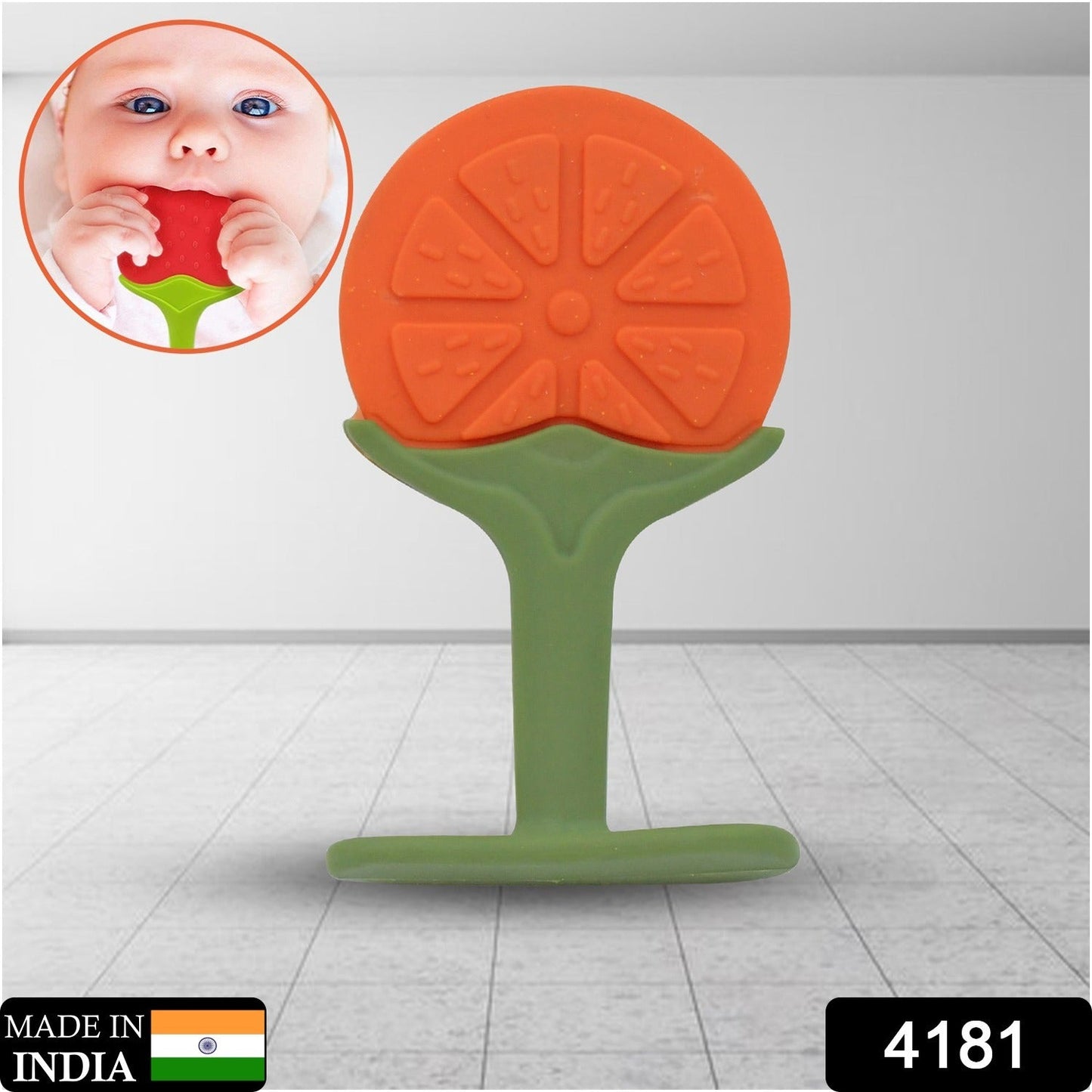 Baby Silicone Teether Fruit Teether For Toddlers100 Food Grade Silicone Teether Non-toxic Latex Free Suitable For Kids Above 3 Months (1 Pc ) Wukusy