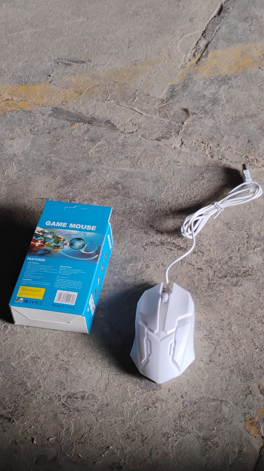 Usb Wired Mouse Gaming Mouse Colorful  Lighting Luminous  (1 Pc  Wihte) Wukusy