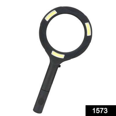 1573 Magnifying Glass With 3 Led Light 3x Power And Rubberized Handle