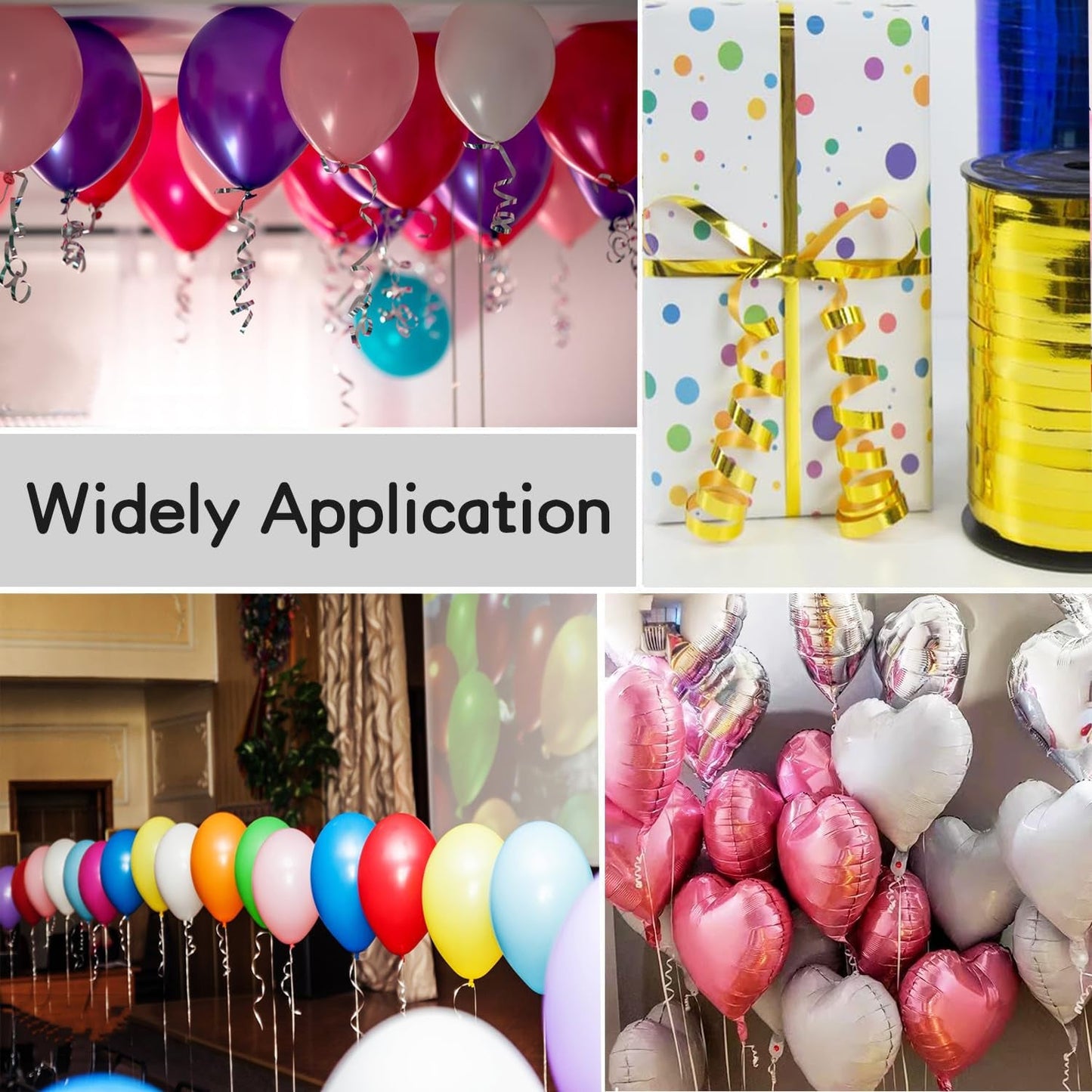 Decoration Balloon Ribbon Smooth Ribbon For Party Decoration (36 Pcs Set) Wukusy