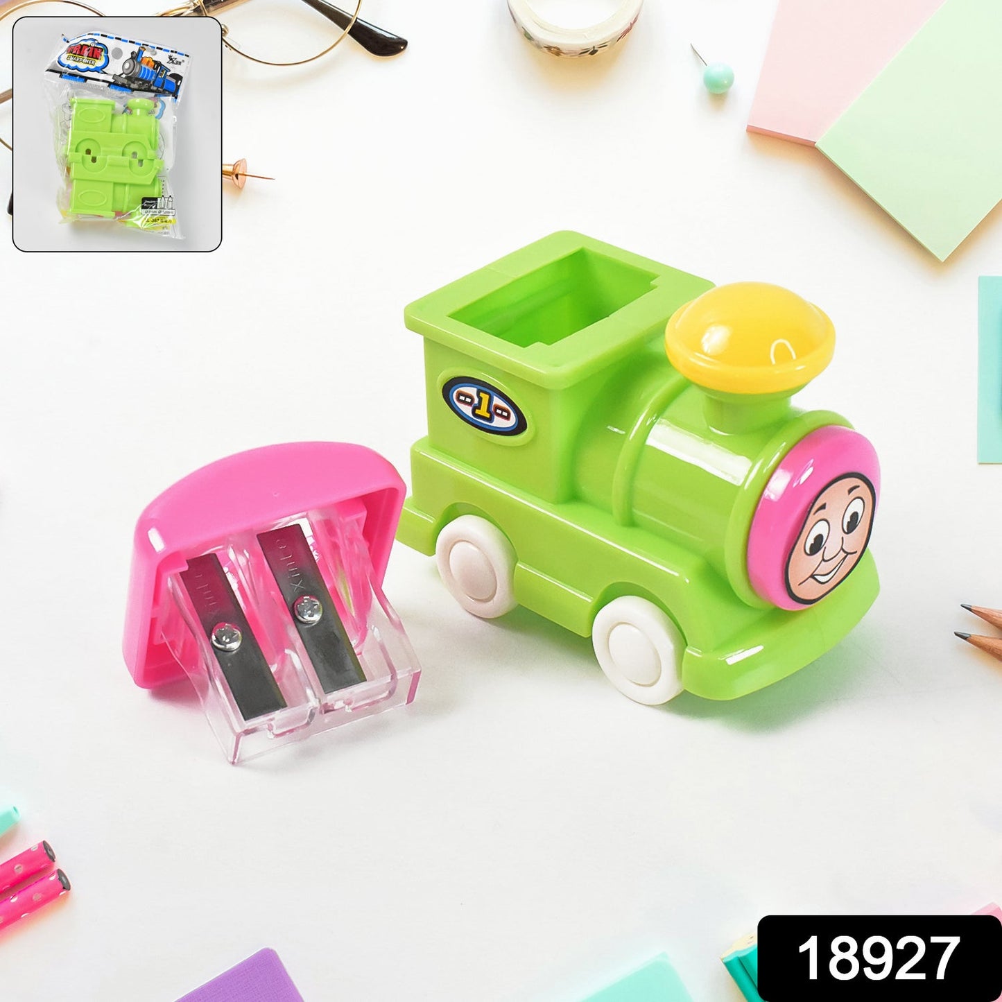 Train Double Hole Pencil Sharpener (1 Pc) Wukusy