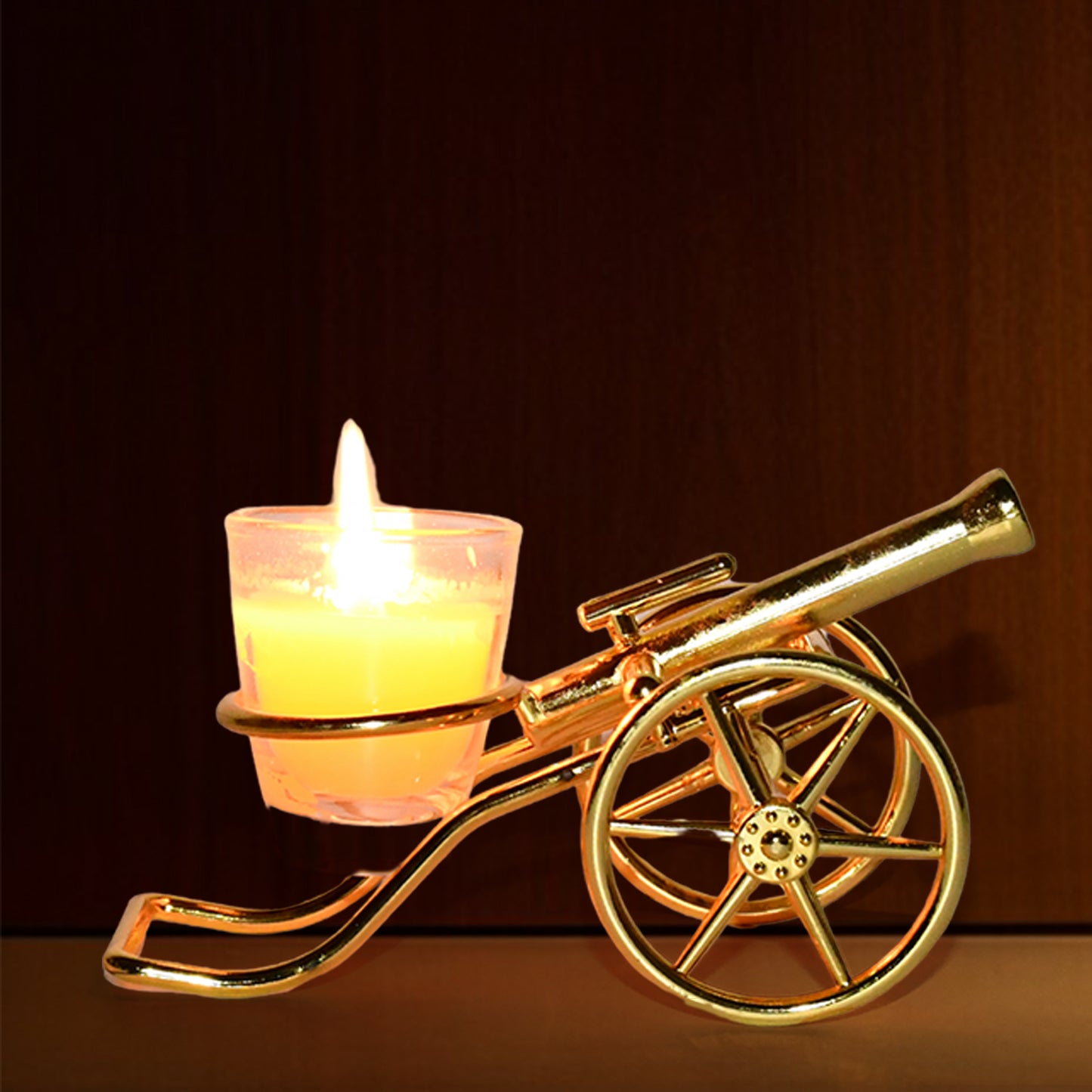 Top Cannon Tealight Holder Candle Holder (1 Pc)