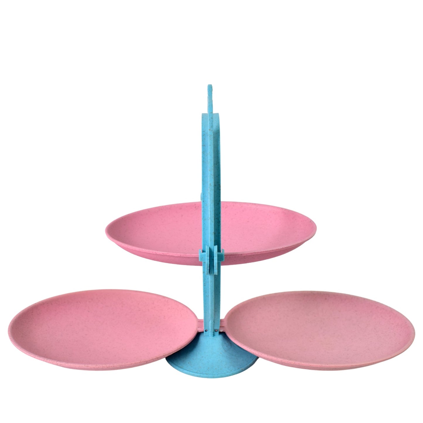 Foldable Fruit Plate Candy Dish Multi Use Mirror Shape Dried Fruit Tray (1 Set) Wukusy