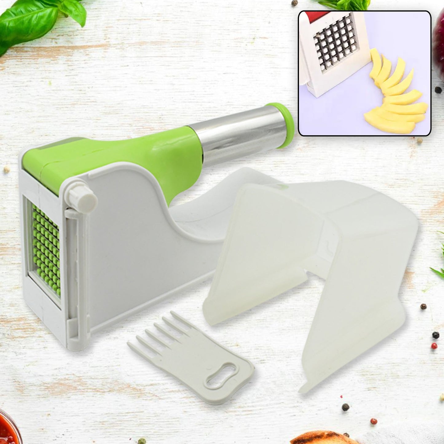 Virgin Plastic French Fry Chipser Potato Chipserpotato Slicer With Container Wukusy