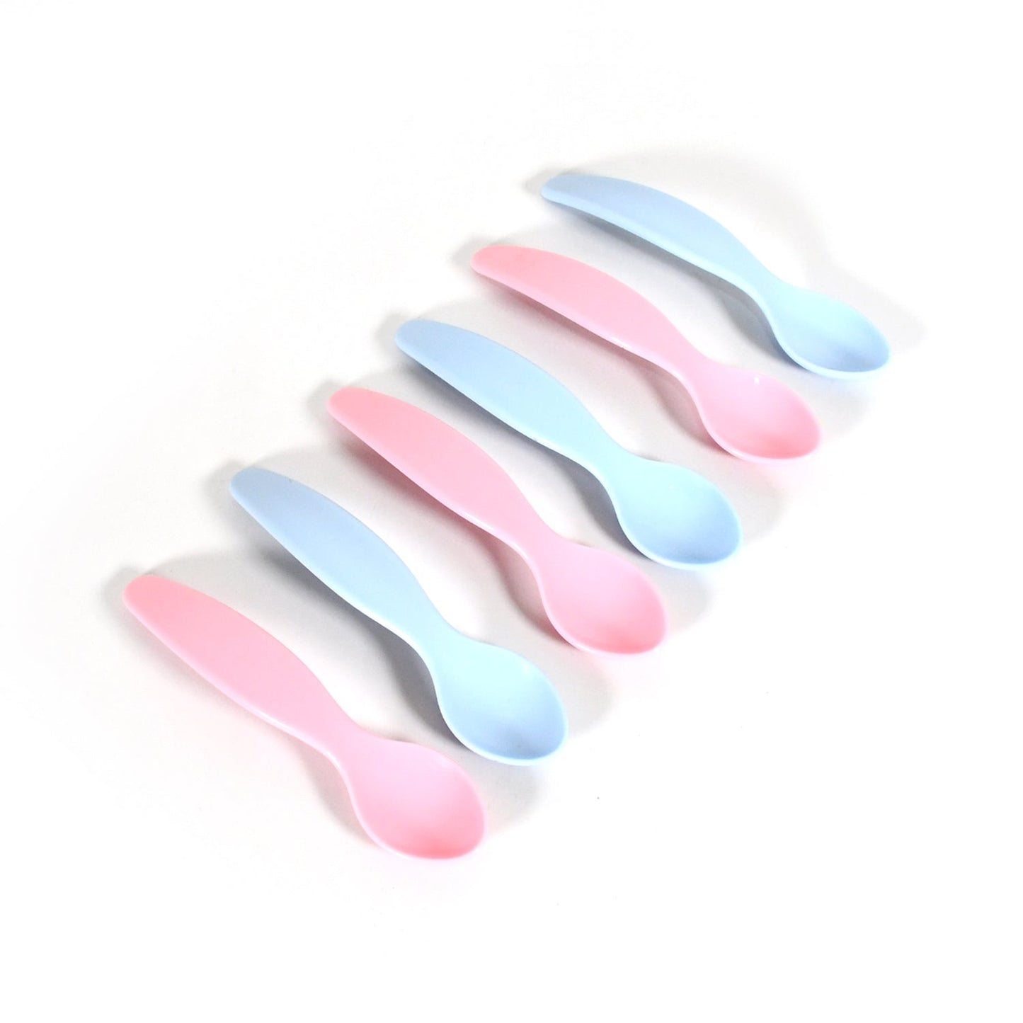 Kids Cute Food Grade Foods Feeding Training Silicone Baby Spoon (Set Of 6 Pcs) Wukusy