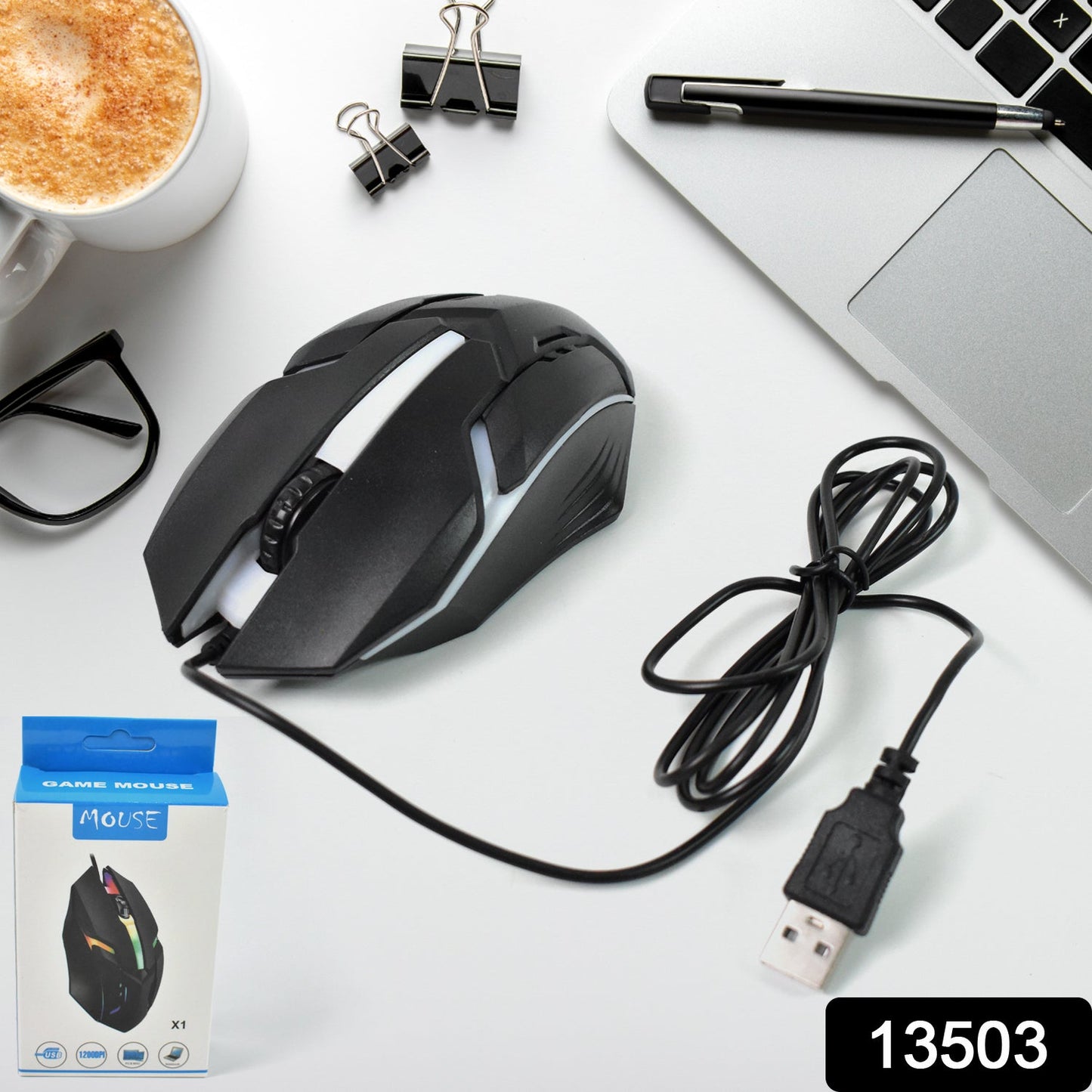 Usb Wired Mouse Ergonomic Design Gaming Mouse (1 Pc) Wukusy