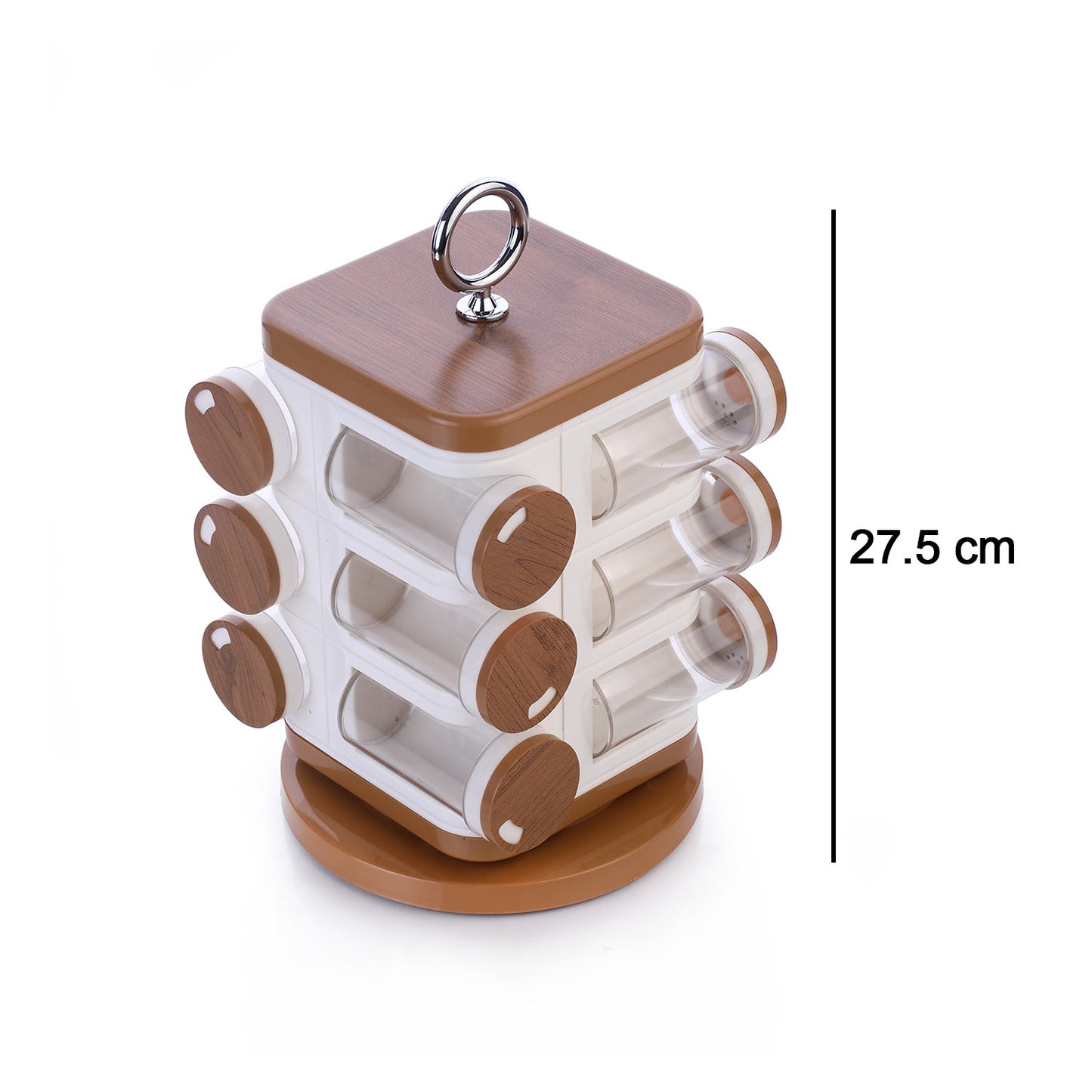 8118 Ganesh 12-jar Revolving Spice Rack Masala Box Wukusy
