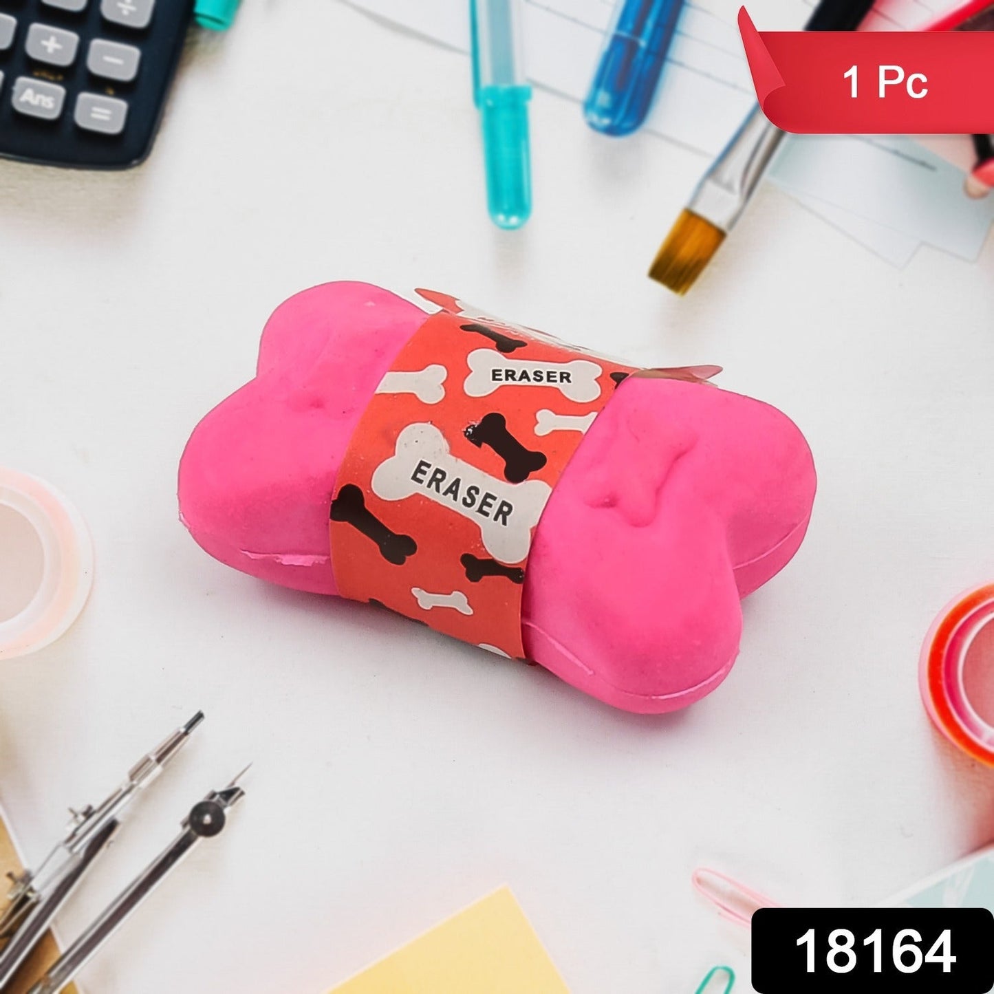 Bone Erasers Cartoon Erasers Pencil Eraser (1 Pc Mix Colour) Wukusy