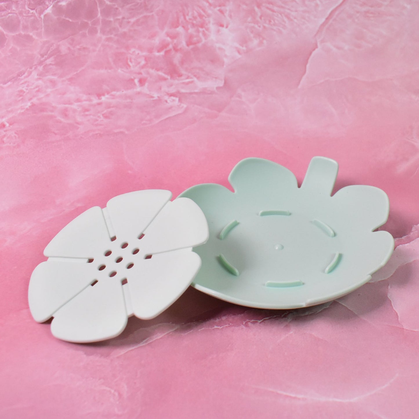 Plastic Flowers Soap Dish Bathroom Accessories Set Shower Gift (1 Pc) Wukusy