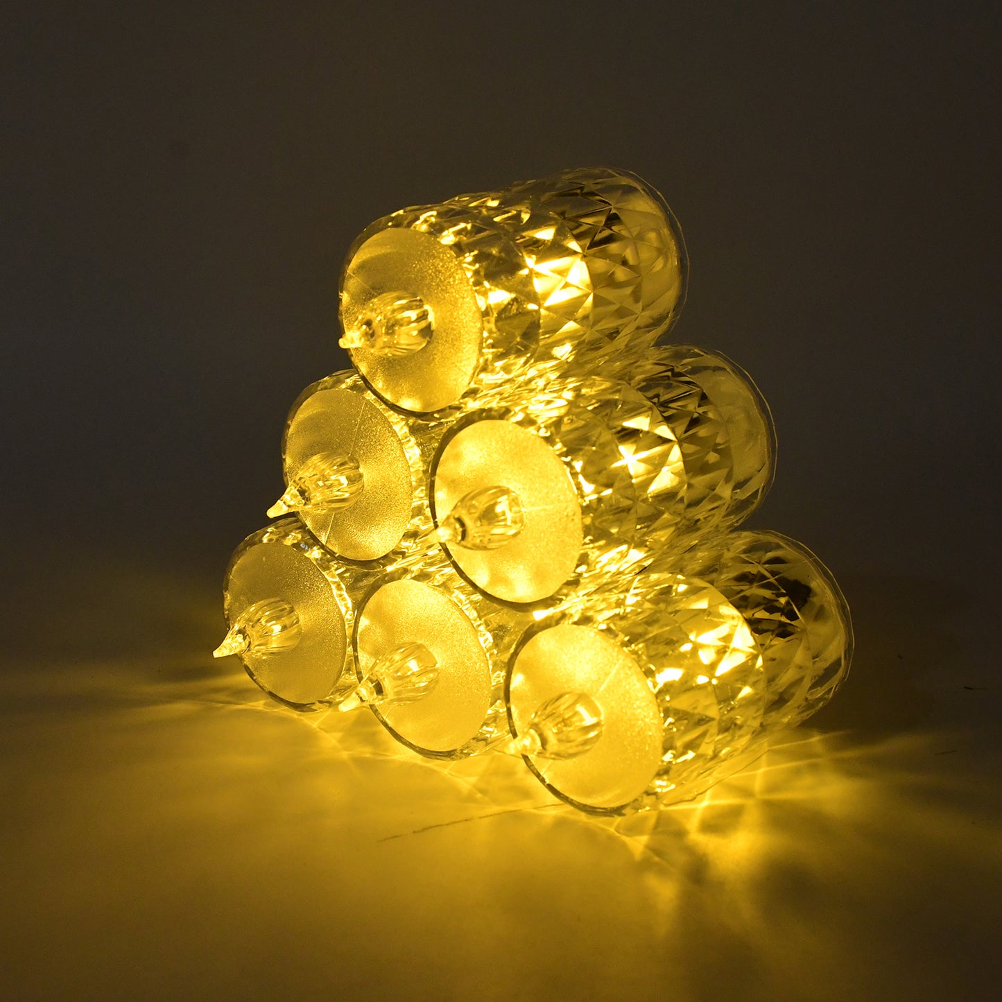 Led Crystal Effect Flameless Candle Light Set (5 Pc)