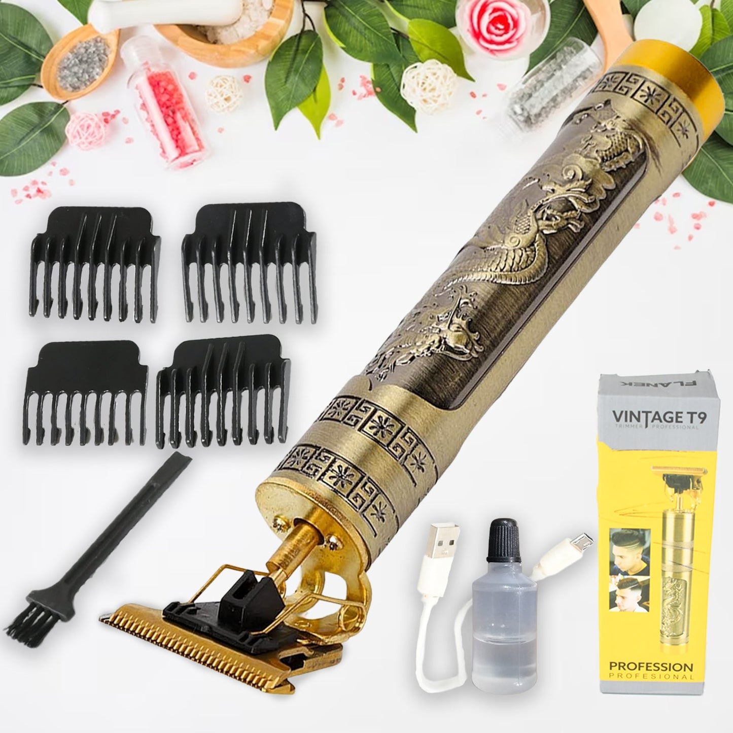 12702 Hair Trimmer For Men Hair Style Trimmer Professional Hair Clipper Electric Shaving Machine Dry Shaving For Men - Hair Shaving And Trimming Beard With 4 Adjustable Blade Clipper Oil Cleaning Brush Wukusy