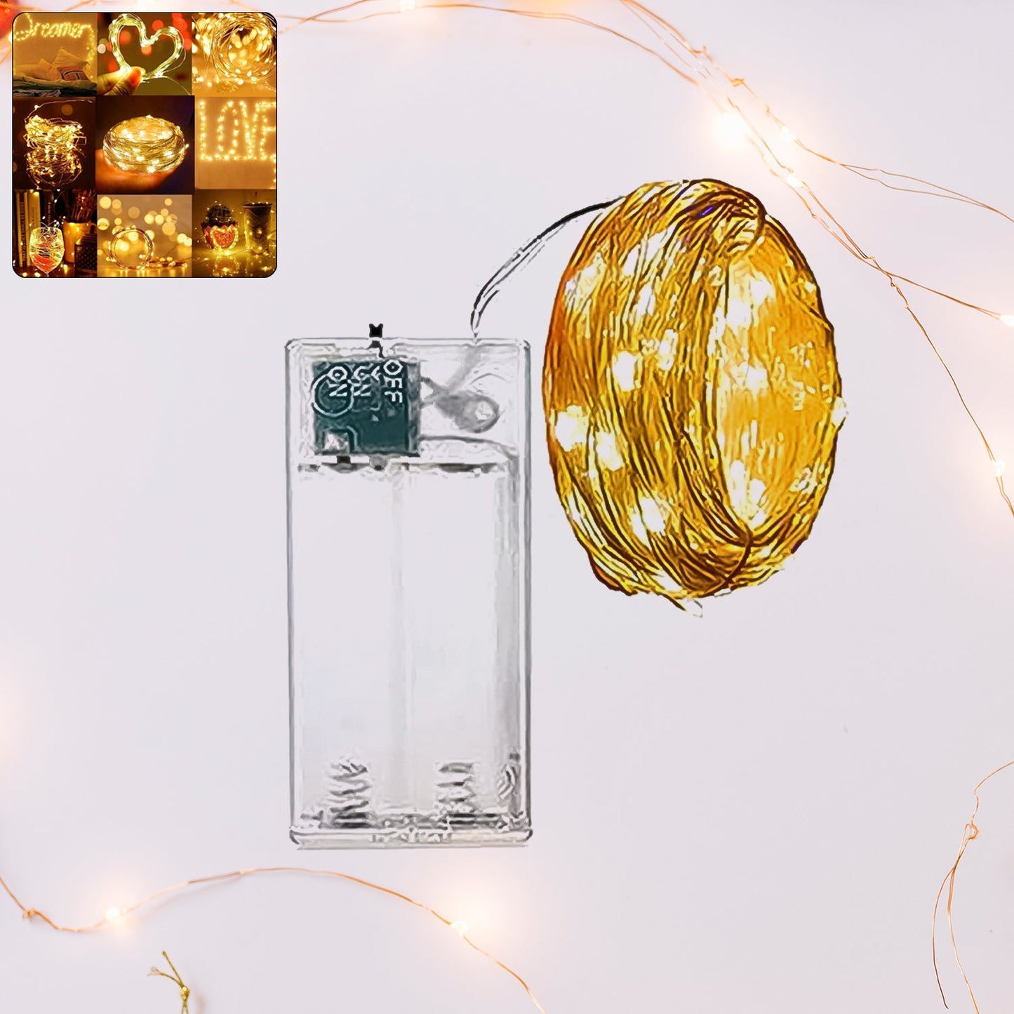 Led Flexible Wire Waterproof Lights For Party (2aa Battery Operated Battery Not Included) Wukusy