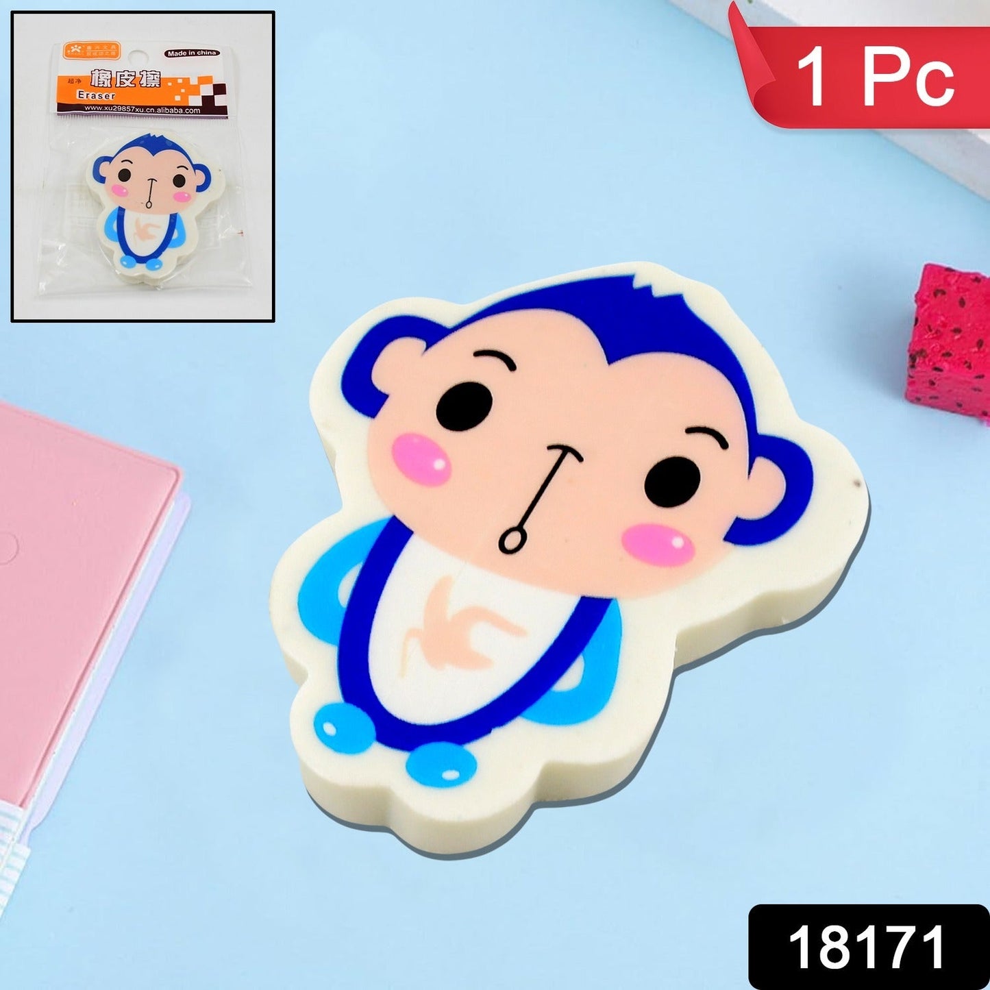 Cartoon Design Eraser (1 Pc Mix Design) Wukusy