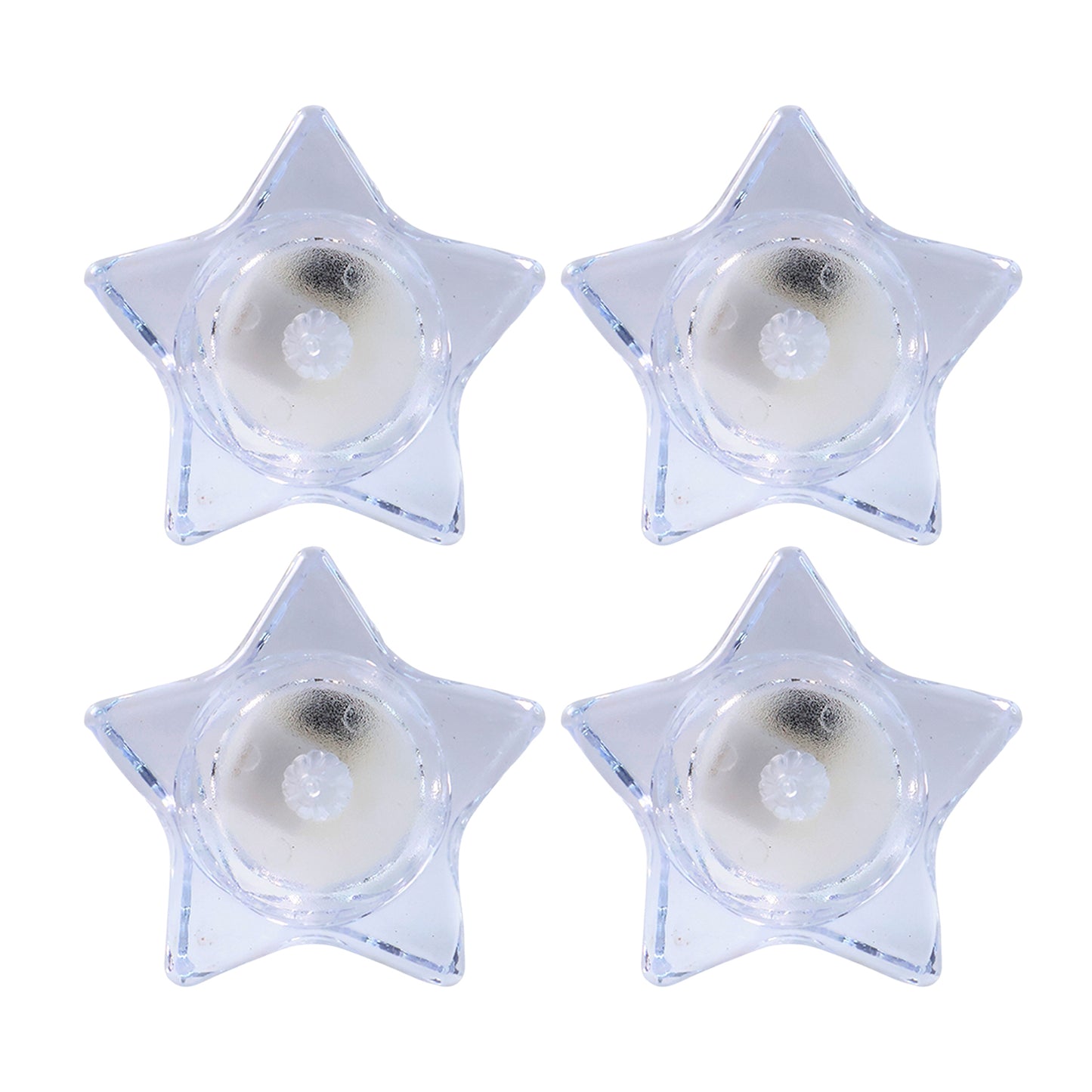 Flameless Star-shaped Led Candles (4 Pc Set)