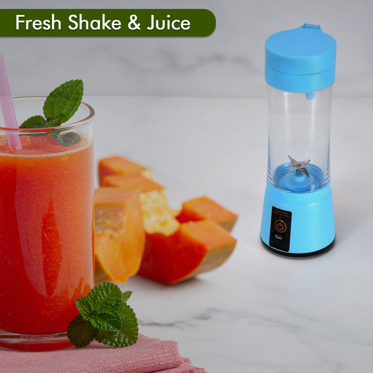 0131 Portable 6 Blade Juicer Cup Usb Rechargeable Vegetables Fruit Juice Maker Juice Extractor Blender Mixer Wukusy