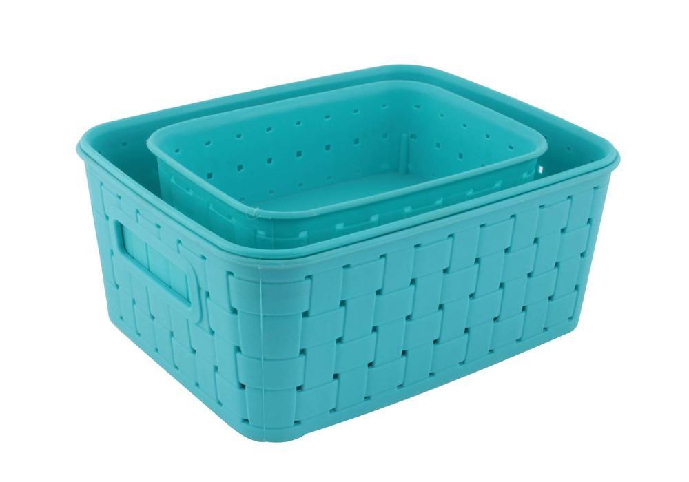 Smart Baskets For Storage(Set Of 3) Sky Blue Wukusy