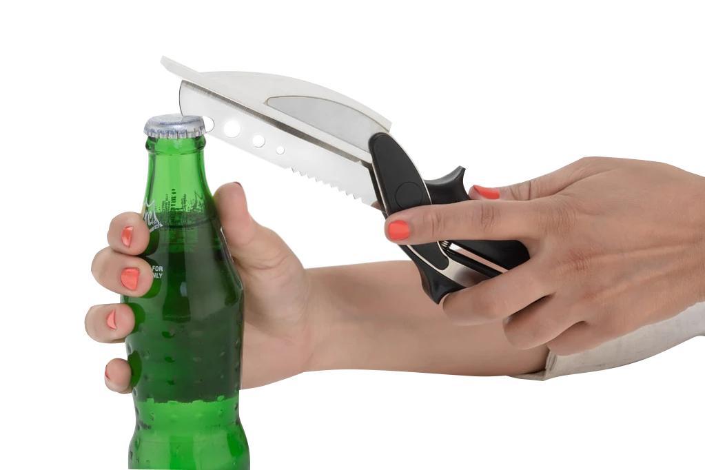 Stainless Steel 4 In 1 Clever Cutter Black Wukusy