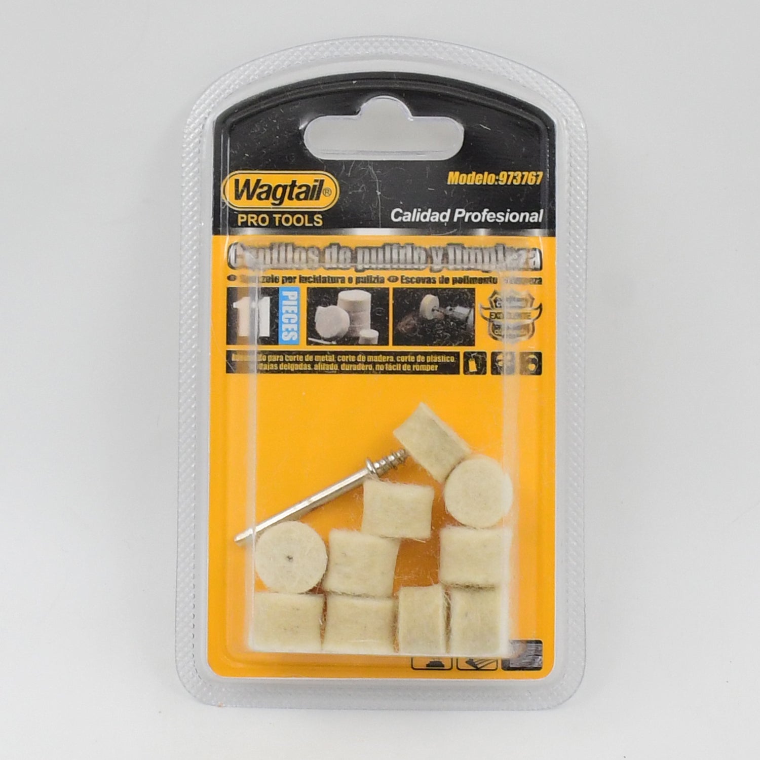 Rotary Tool Accessory Wool Felt Polishing Pad Felt (11 Pcs Set) Wukusy