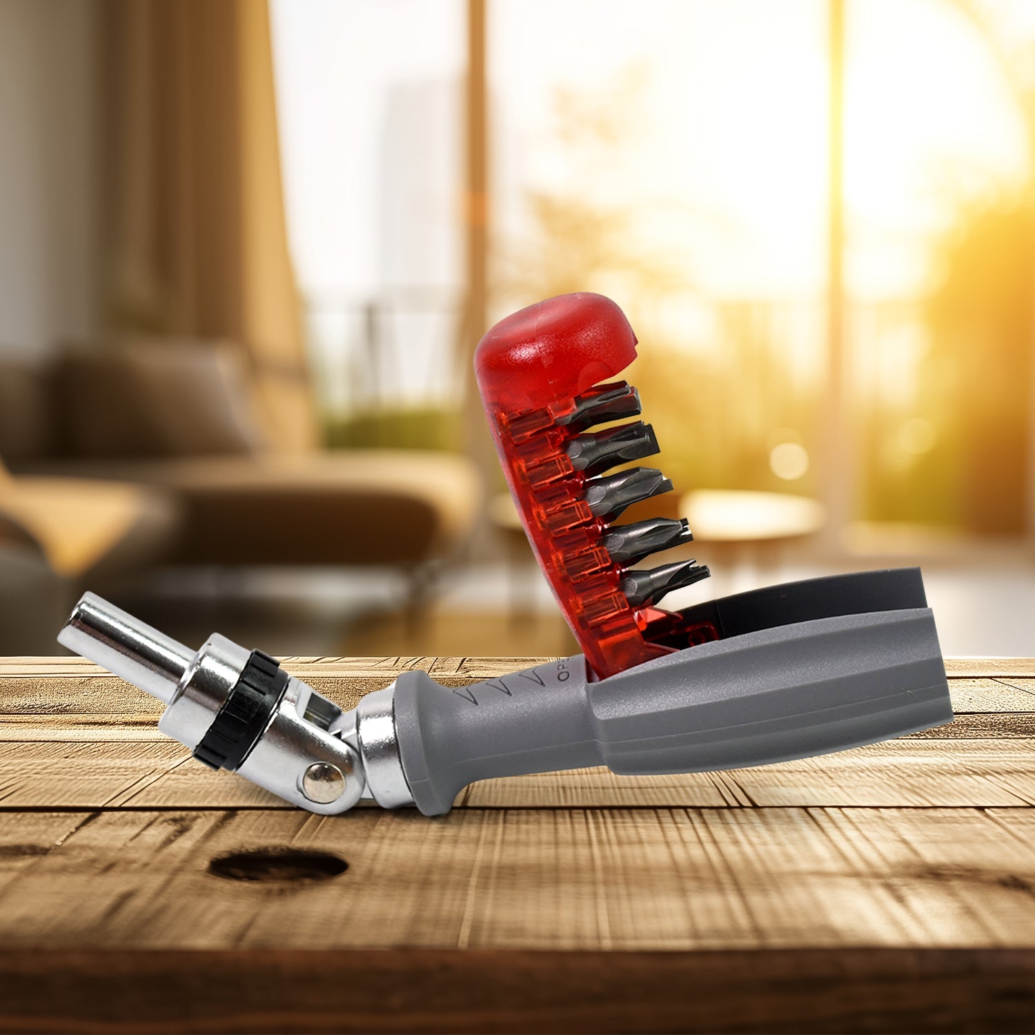 Multi Bits Ratchet Screwdriver Set Adjustable Angle Two-way Ratcheting Screwdriver (1 Set) Wukusy