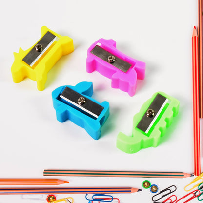 Plastic Small Cute Pencil Sharpener (1 Pc  Mix Design  Color) Wukusy