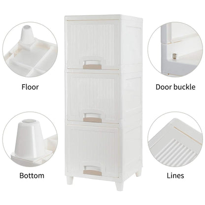 Multipurpose Storage Cabinet Storage Solutions Plastic Drawers  Multi Layer Wardrobe Storage Drawers  Foldable Multipurpose Drawer Units For Kitchen Bathroom Bedroom Cloth (3layer) Wukusy