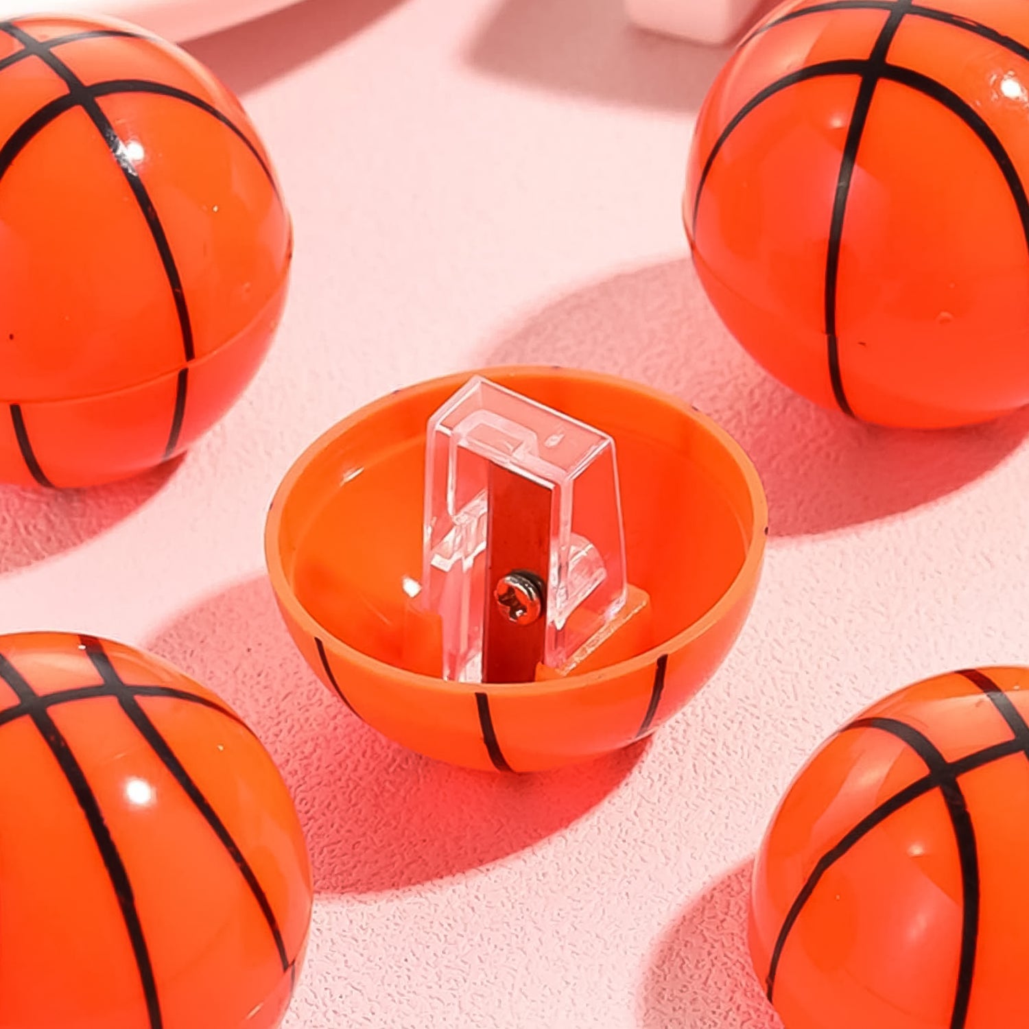 Round Basketball Shaped Pencil Sharpener (1 Pc) Wukusy