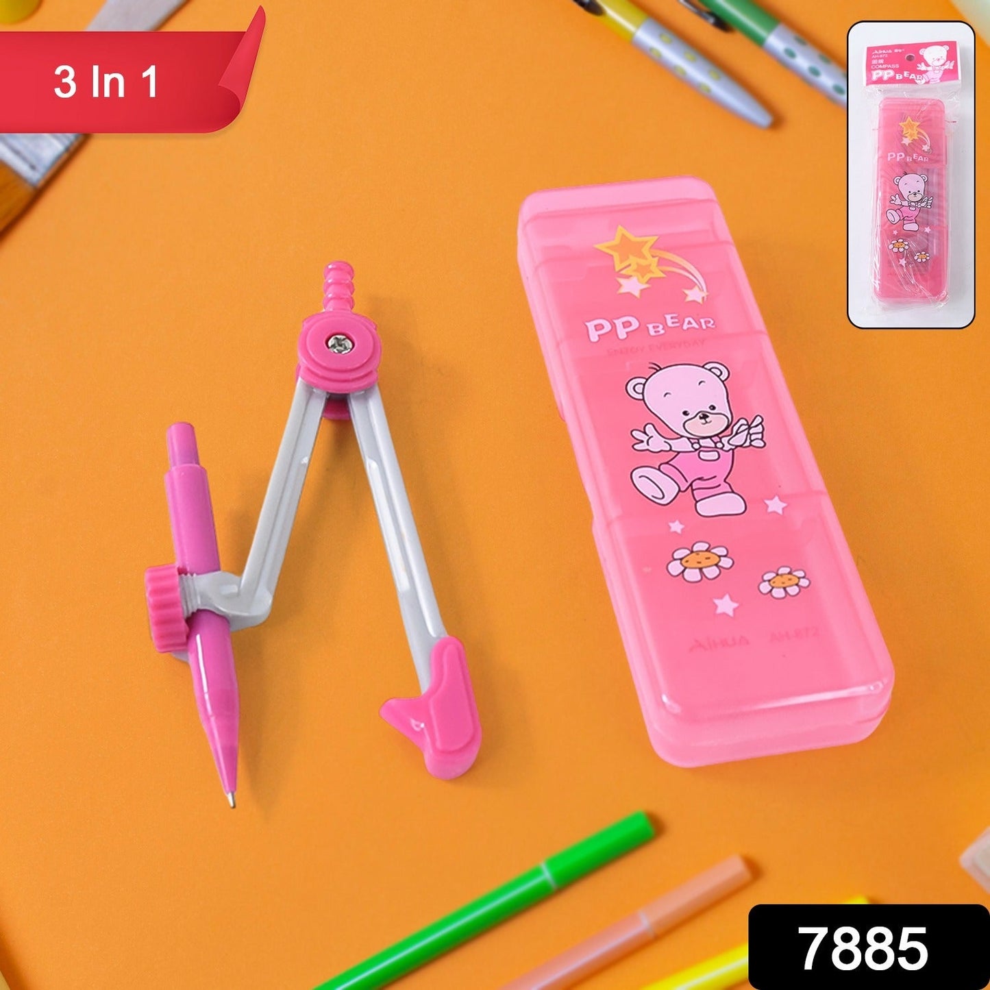 Geometry Compass Set For Kids (3 In 1  1 Set) Wukusy