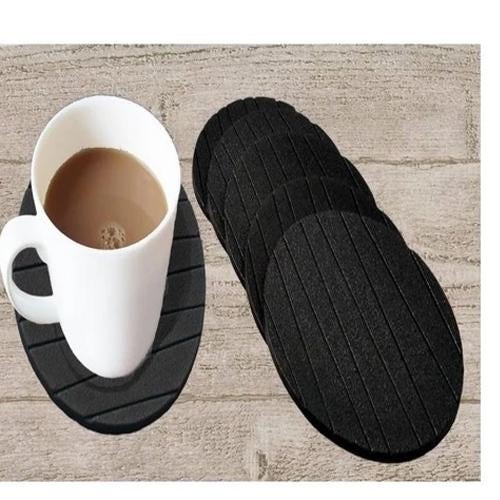 129 6 Pcs Useful Round Shape Plain Silicone Cup Mat Coaster Drinking Tea Coffee Mug Wine Mat For Home Wukusy