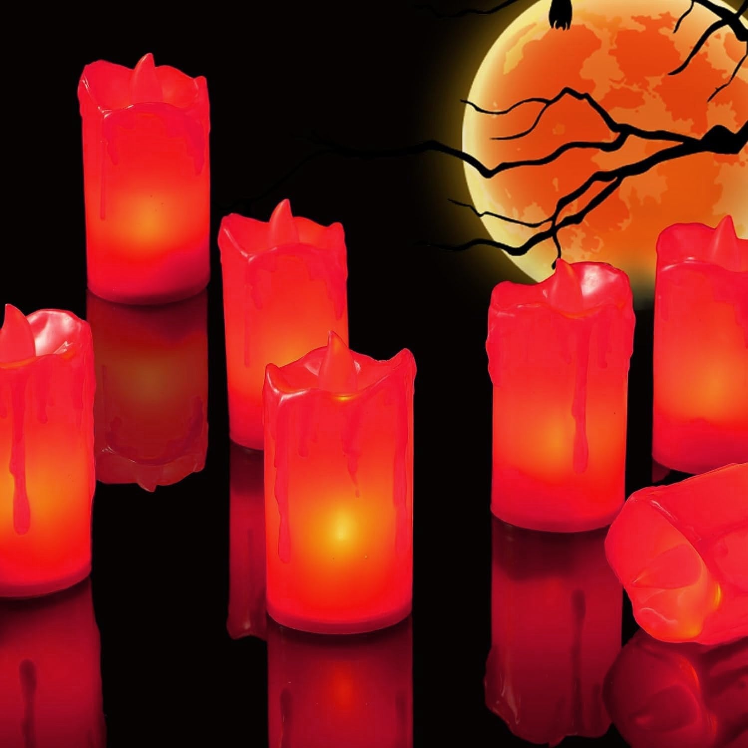 Flameless Melted Design Candles For Decoration (1 Pc) Wukusy