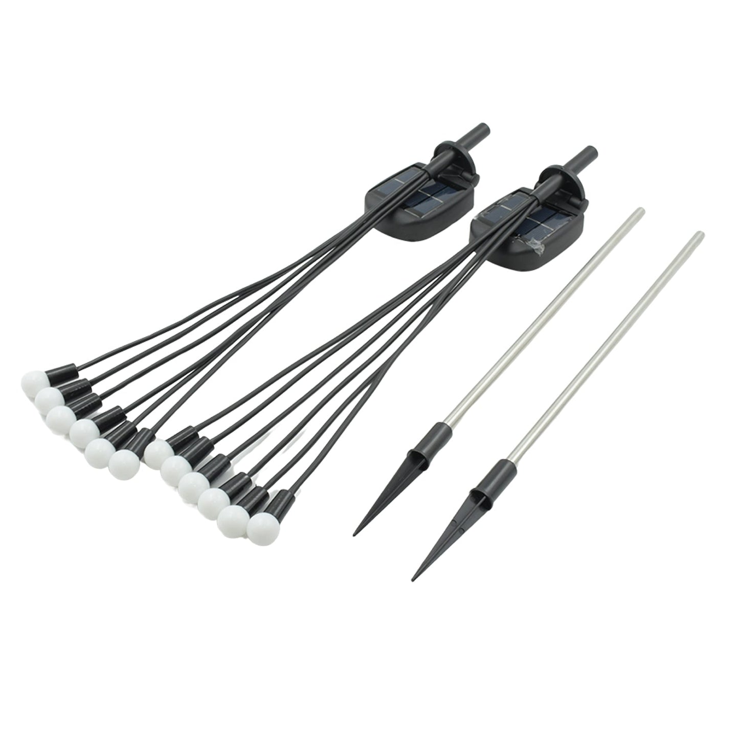 9129 Solar Garden Lights Solar - Powered Firefly Lamp New Upgraded Solar Firefly Lights Outdoor Waterproof Solar Outdoor Decorative Lights For Yard Gardening Patio Backyard Pathway Dcor (2 Pcs Set 12 Led (Warm Light)) Wukusy