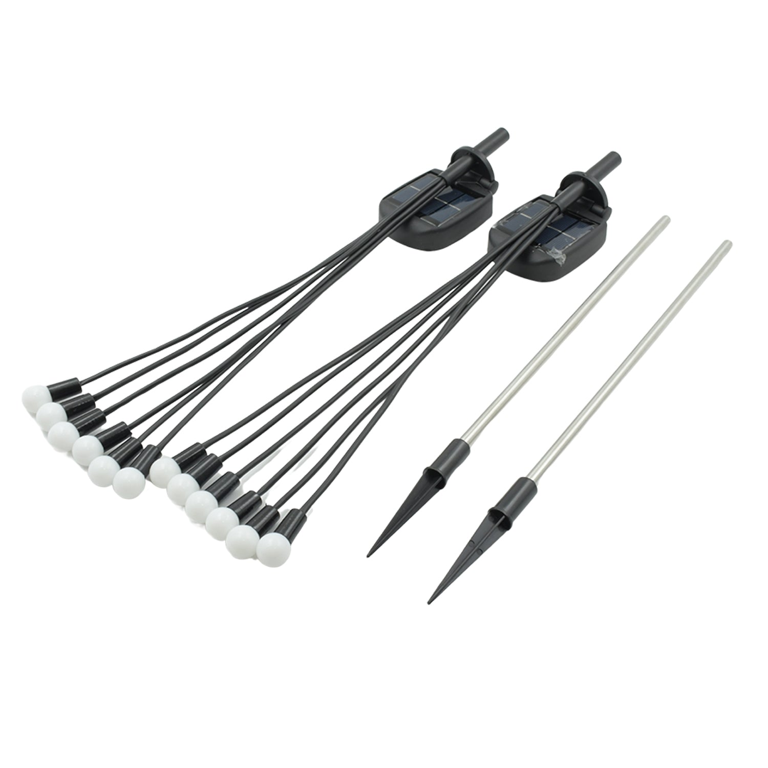 9129 Solar Garden Lights Solar - Powered Firefly Lamp New Upgraded Solar Firefly Lights Outdoor Waterproof Solar Outdoor Decorative Lights For Yard Gardening Patio Backyard Pathway Dcor (2 Pcs Set 12 Led (Warm Light)) Wukusy