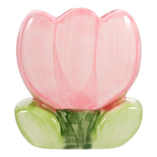 VILLCASE Tulip Pen Holder, Cute Pencil Stand Case Pencil Cups Makeup Brush Holder Desk Organizer Small Stationery Organizer for Home Office