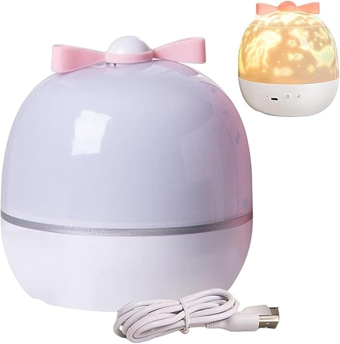 TUPERMAR Kids Night Light Projector | Rotating Star Projector | Kids Bunny Projector Lamp | Rabbit Night Light Lamp | Star Projector with 360° Rotation Ceiling Light Projector (1) Howzhat
